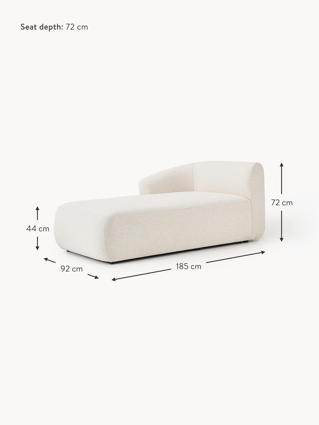 Sofia Bouclé Corner Chaise Module