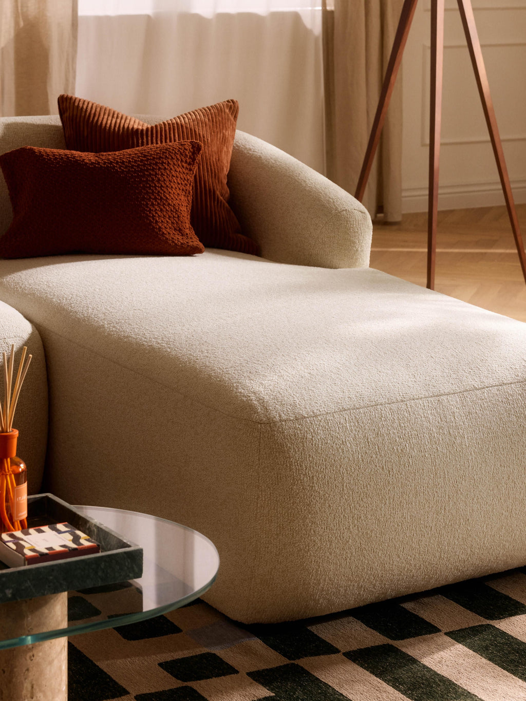 Sofia Bouclé Corner Chaise Module