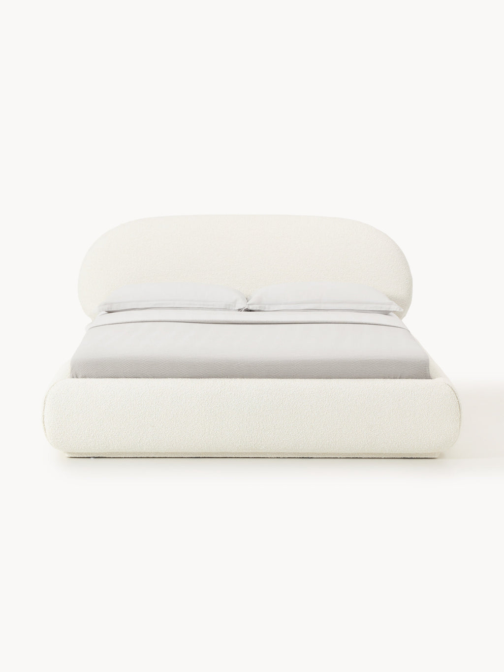 Alba Upholstered Bouclé Bed with Storage