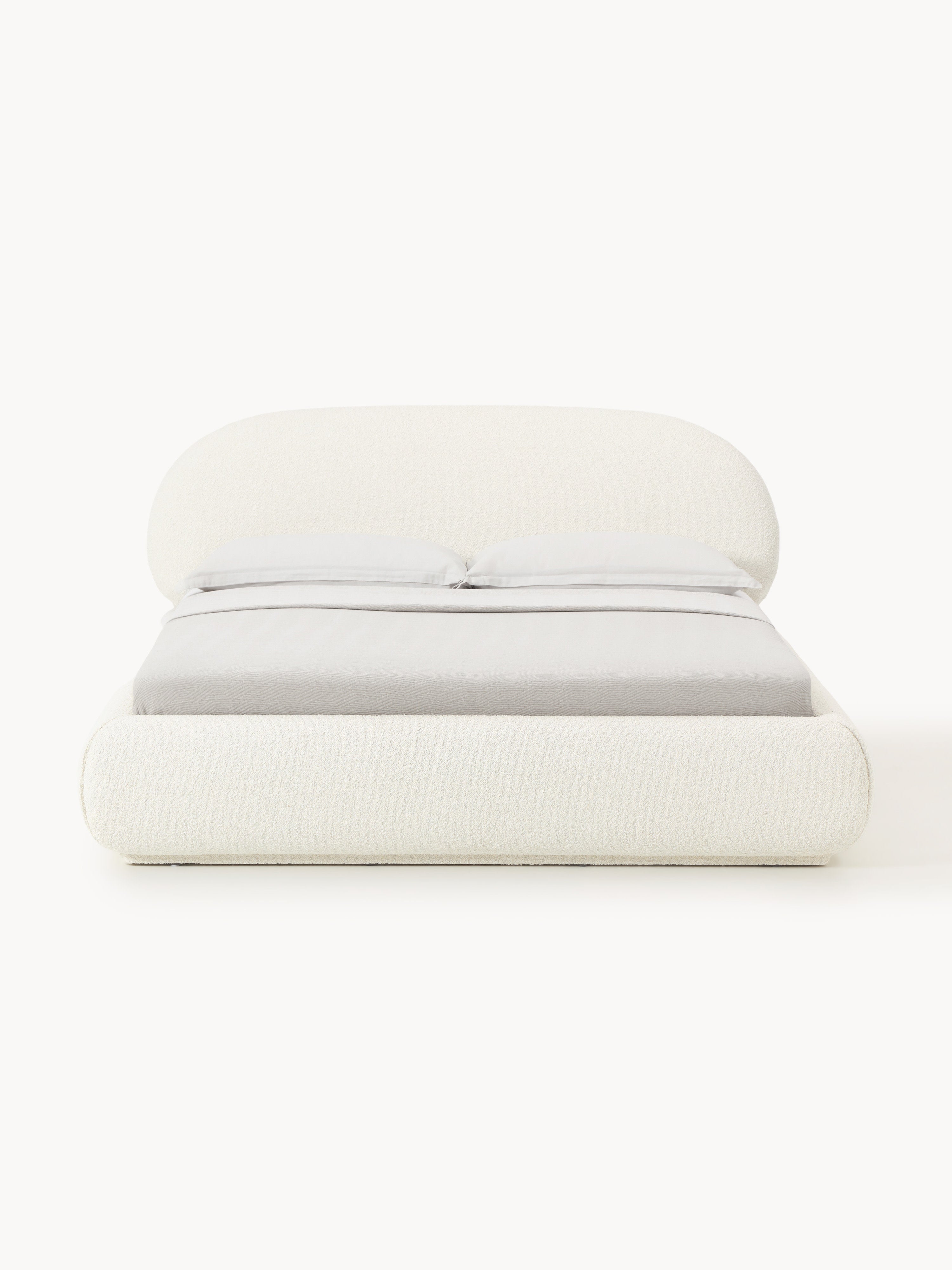Alba Upholstered Bouclé Bed with Storage