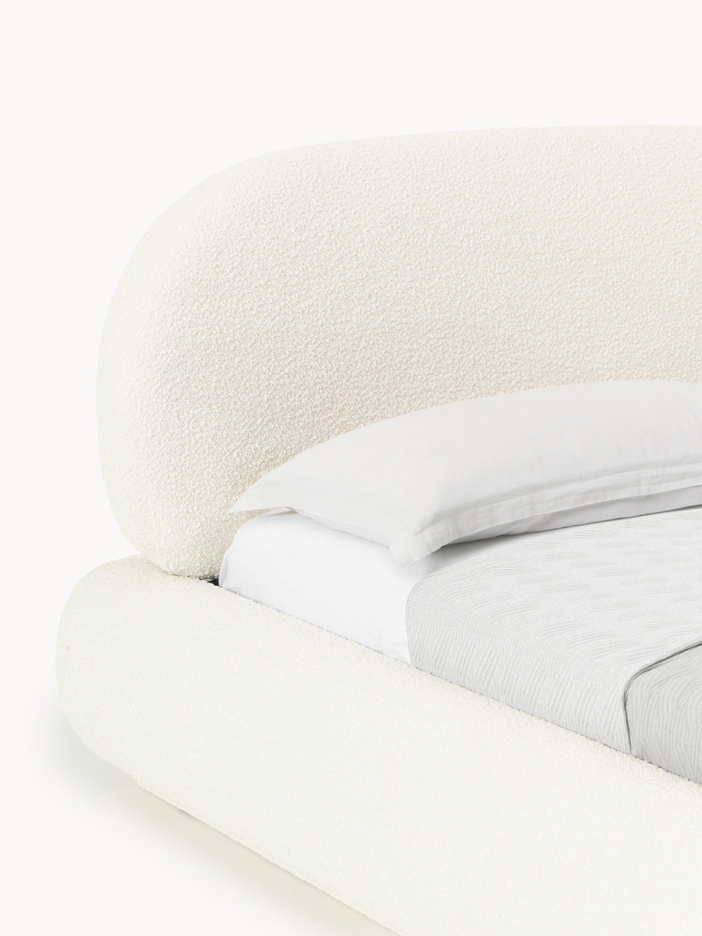 Alba Upholstered Bouclé Bed with Storage