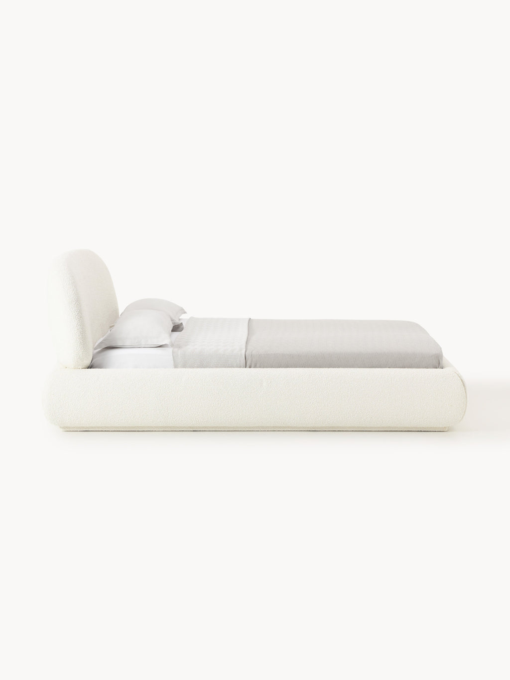 Alba Upholstered Bouclé Bed with Storage