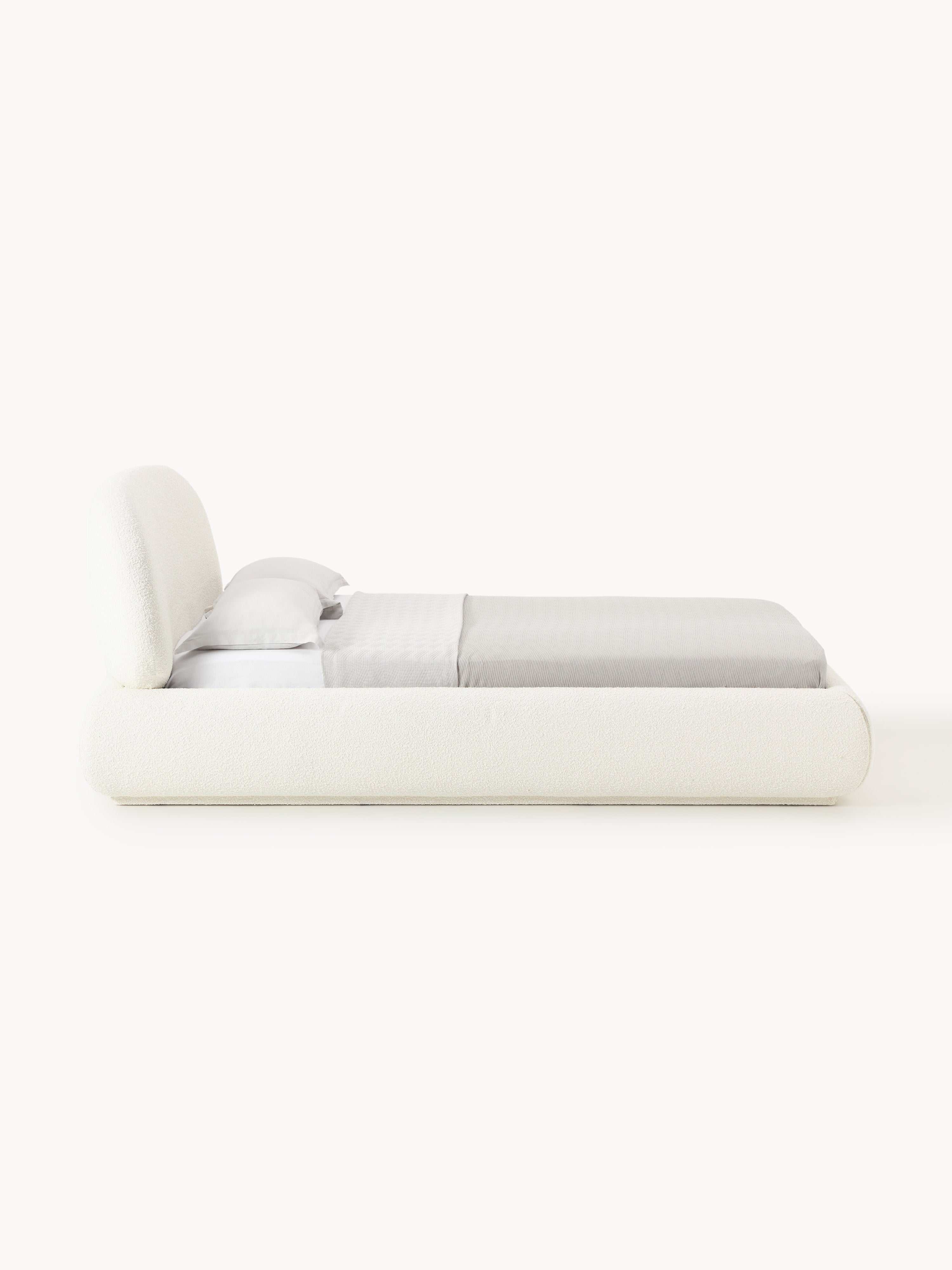 Alba Upholstered Bouclé Bed with Storage
