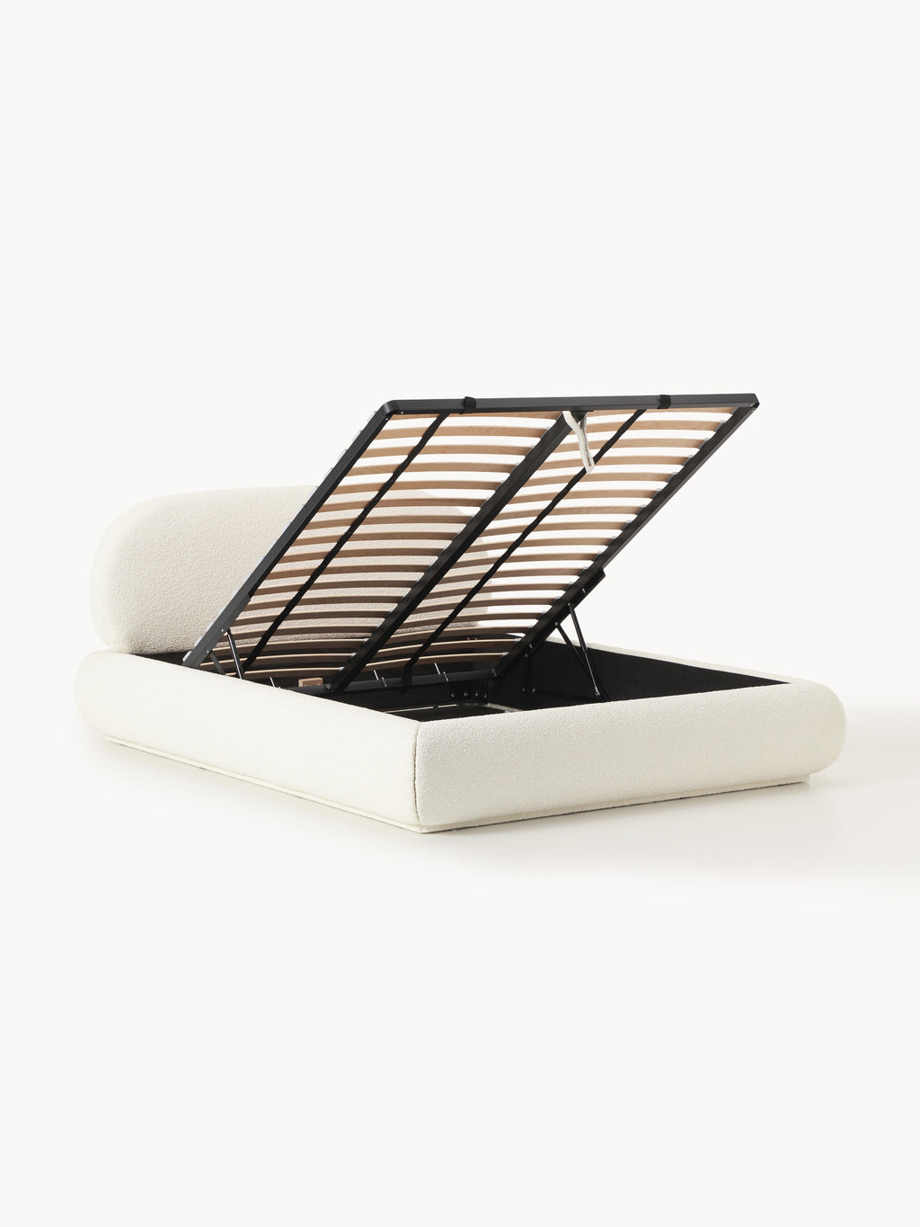 Alba Upholstered Bouclé Bed with Storage