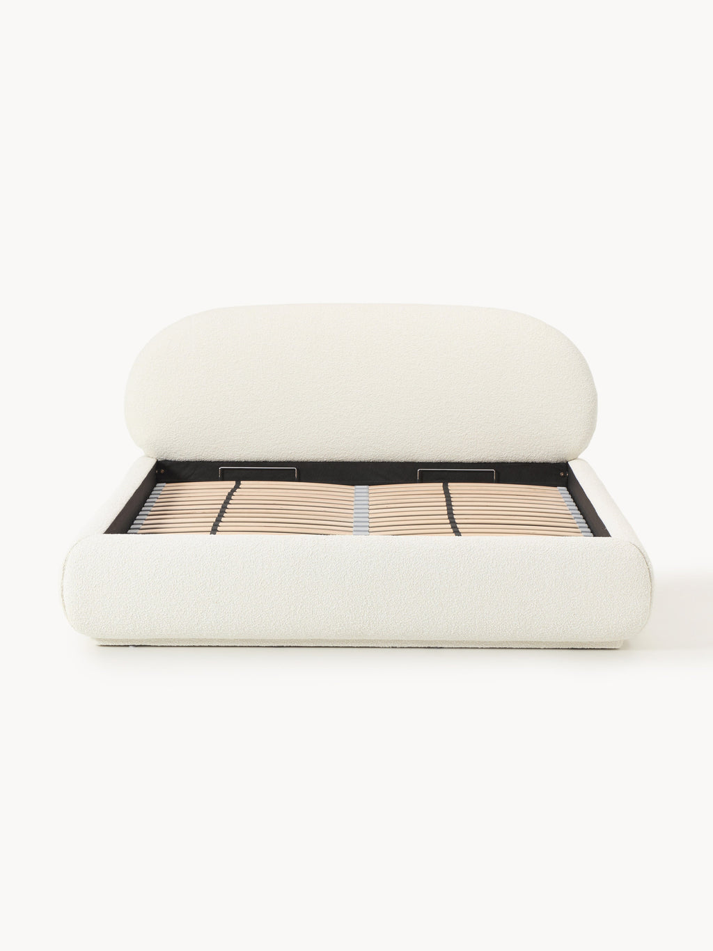 Alba Upholstered Bouclé Bed with Storage
