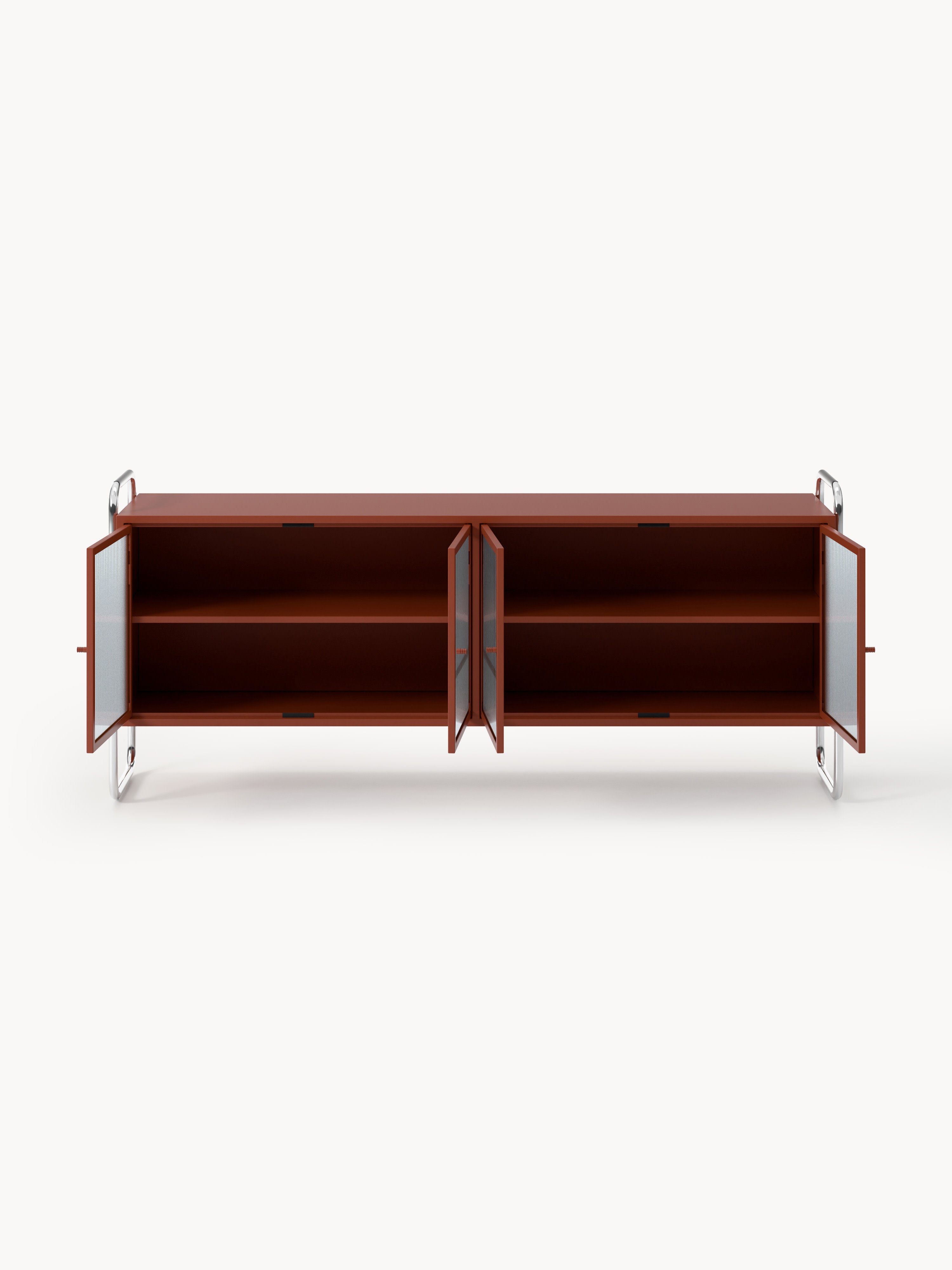 Robyn Metal Sideboard with Glass Front