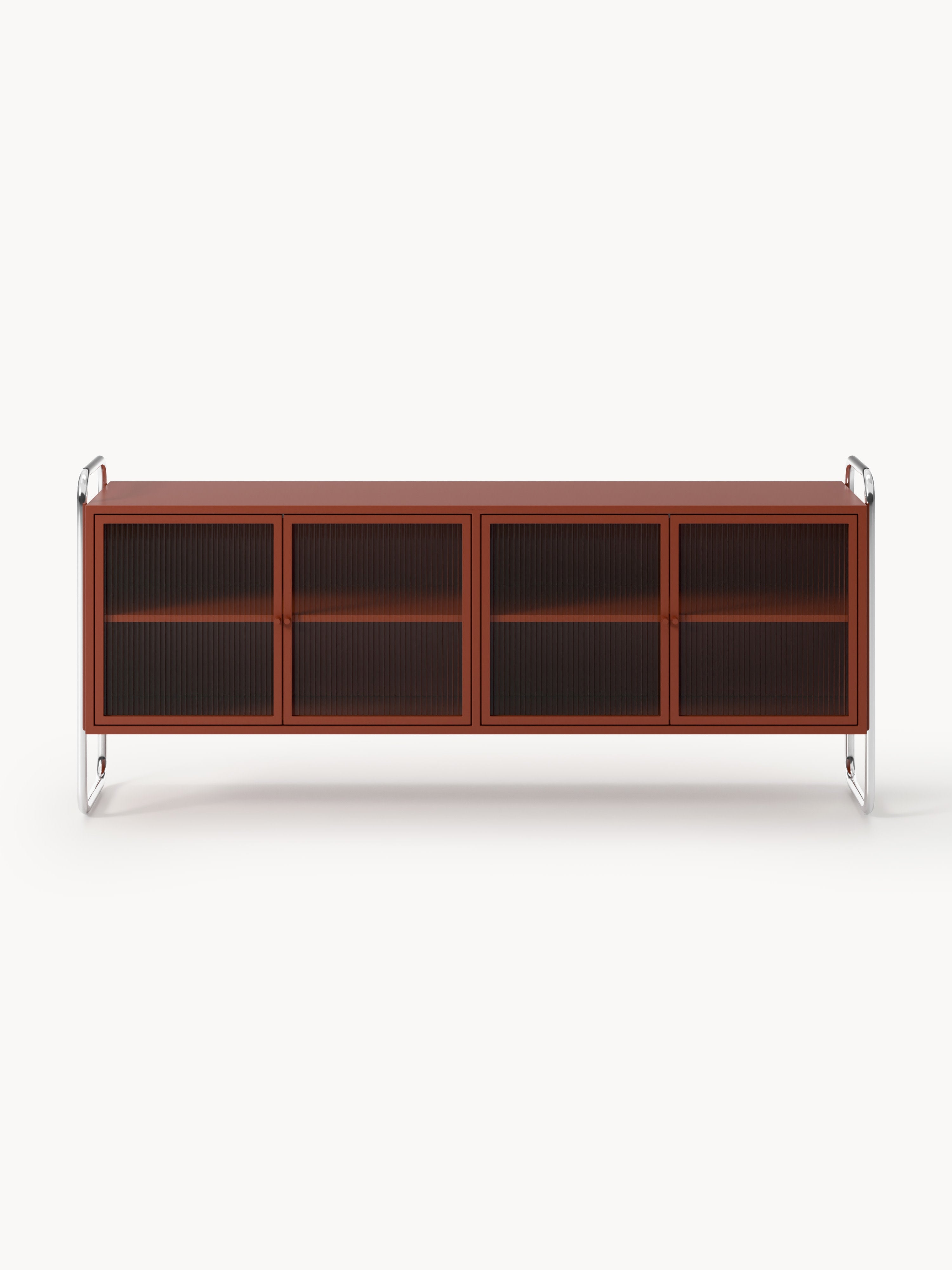 Robyn Metal Sideboard with Glass Front