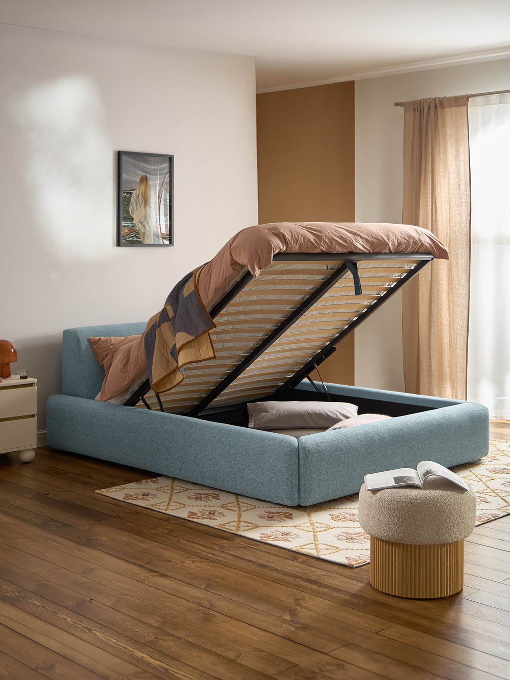 Melva Upholstered Bed with Storage