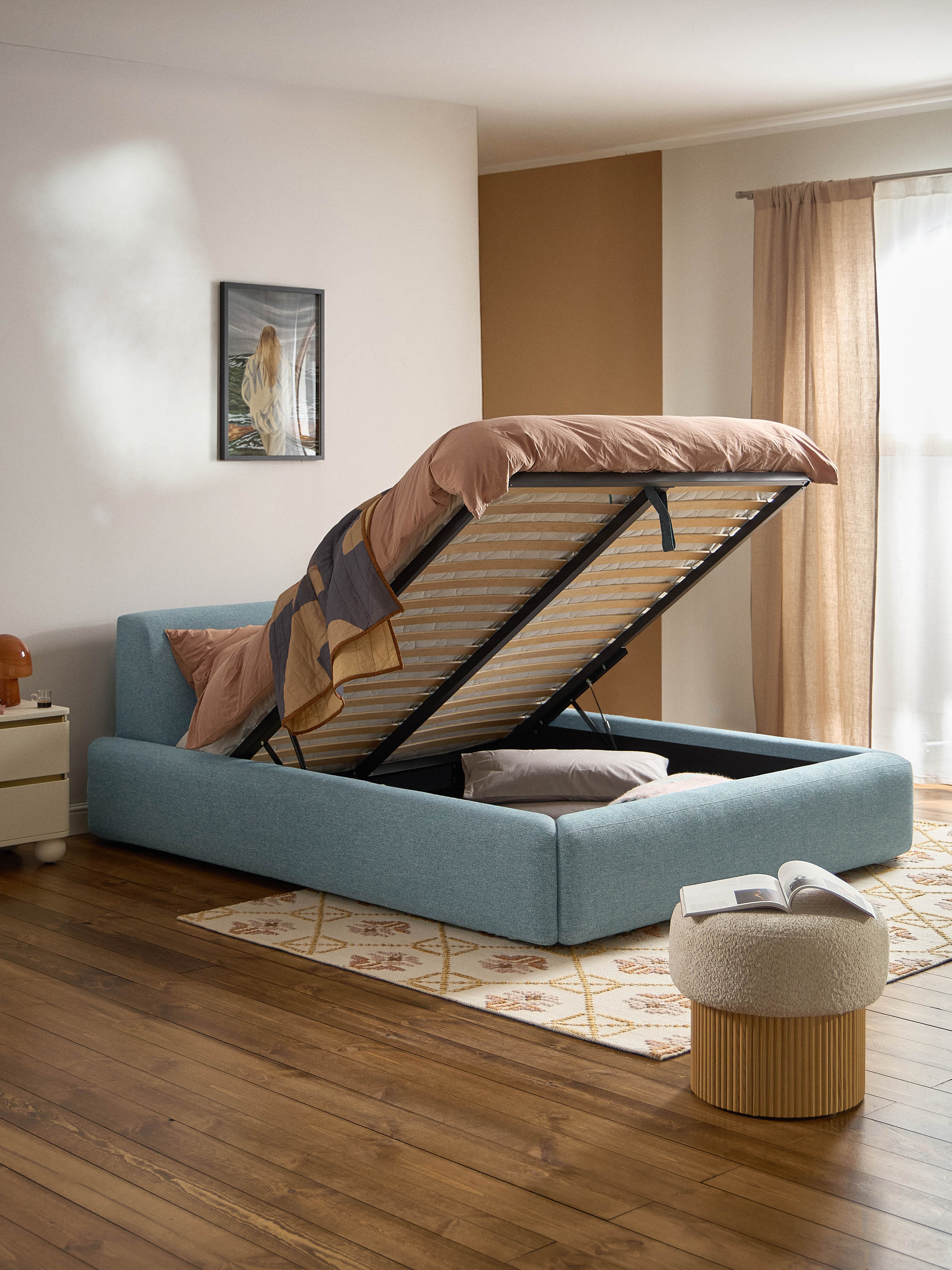 Melva Upholstered Bed with Storage
