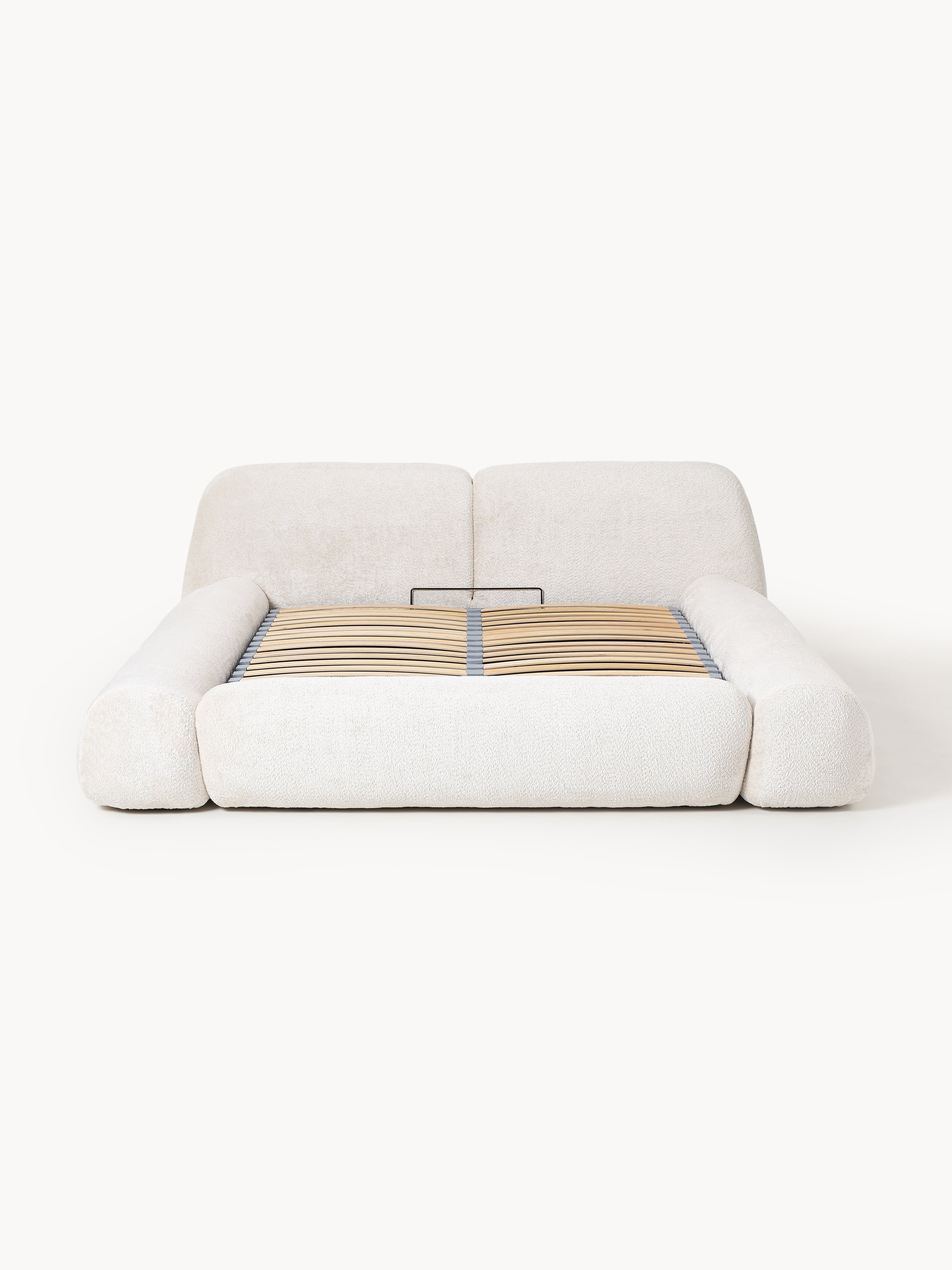 Wolke Upholstered Teddy Bouclé Bed with Storage