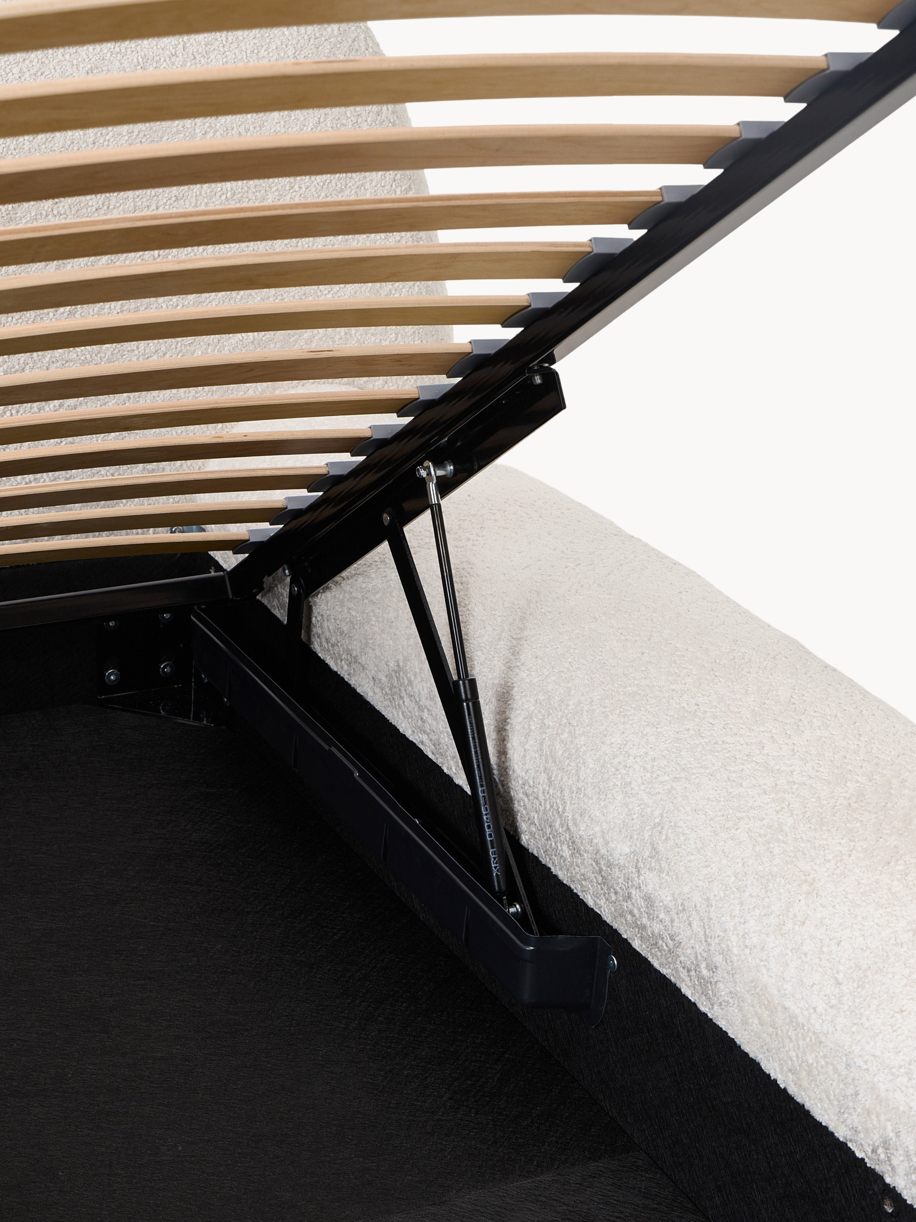 Wolke Upholstered Teddy Bouclé Bed with Storage