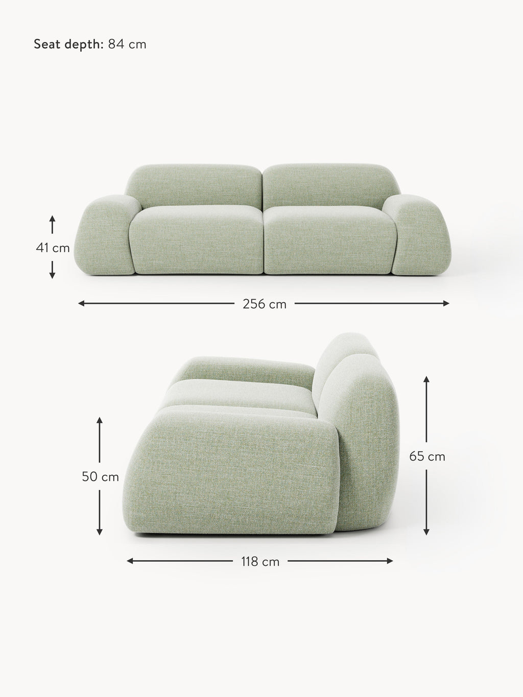 Wolke Modular Bouclé Sofa (3-seater)