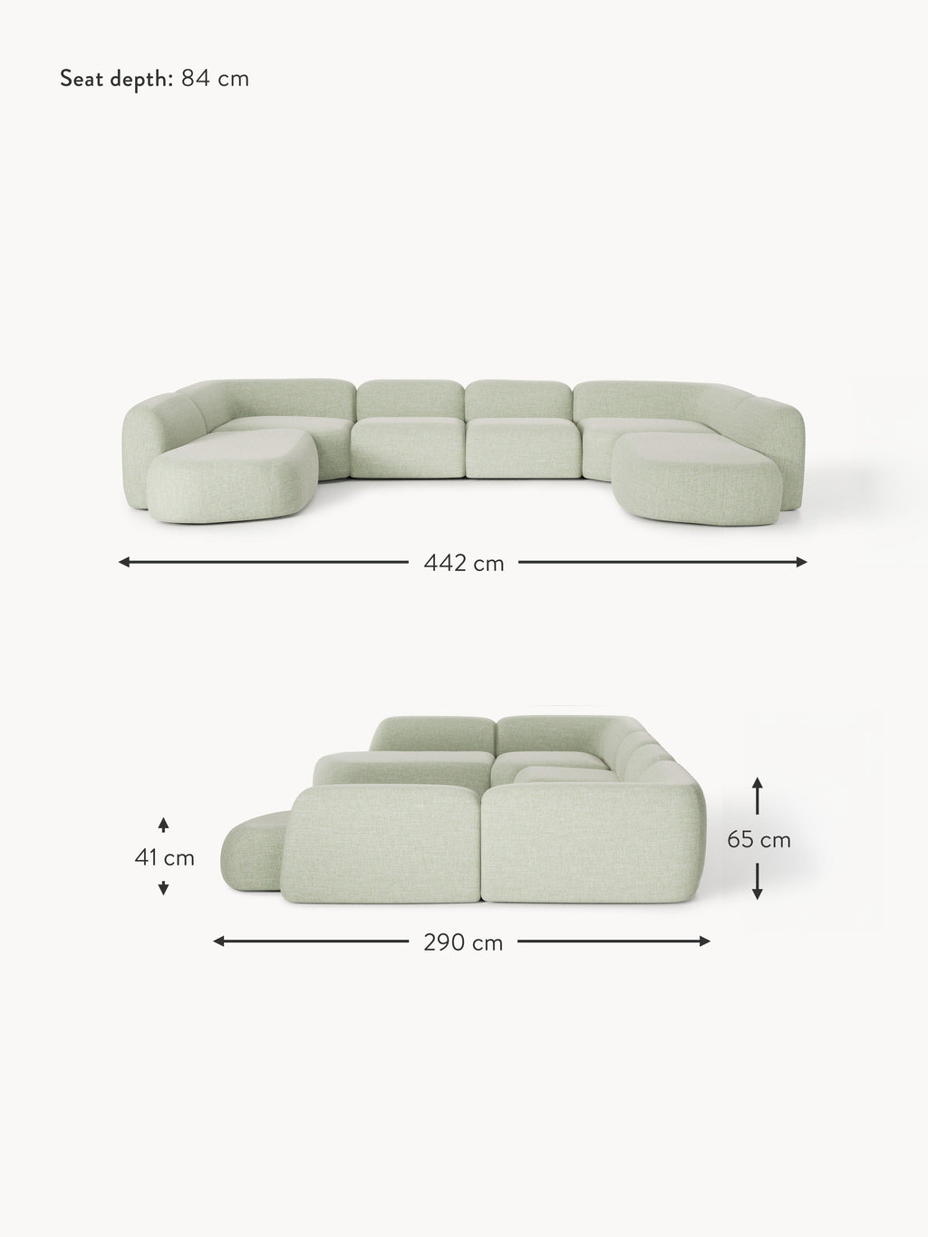 Wolke XL Modular Bouclé Sofa