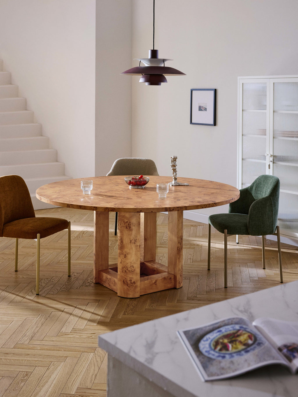 Edward Round Wooden Dining Table, in various sizes