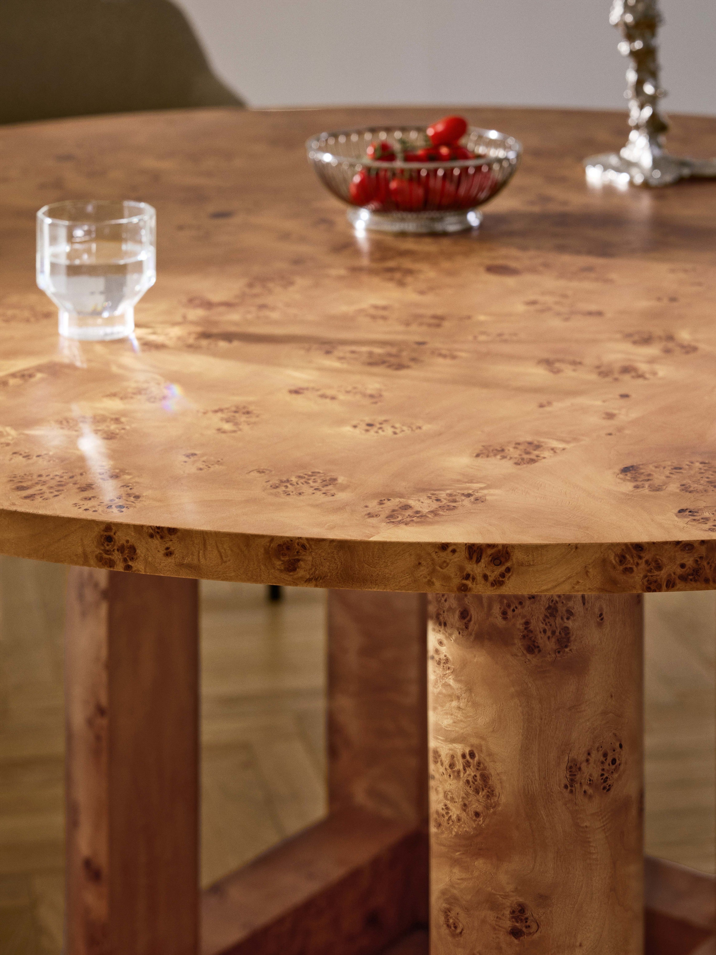 Edward Round Wooden Dining Table, in various sizes