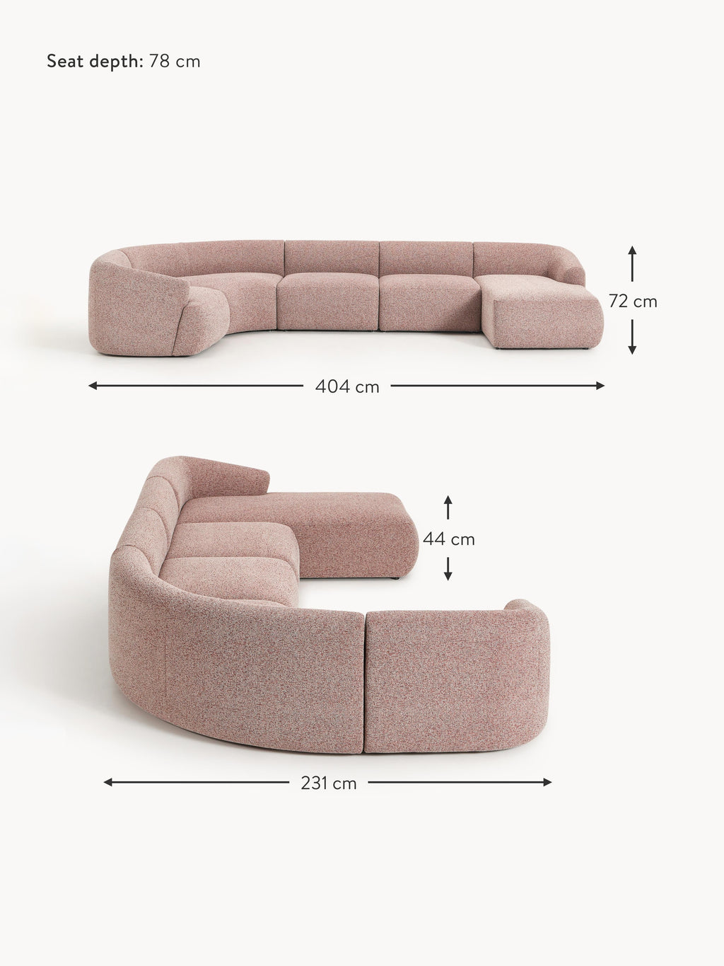 Sofia XL Modular Bouclé Sofa