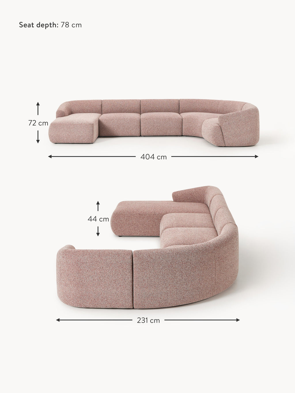 Sofia XL Modular Bouclé Sofa