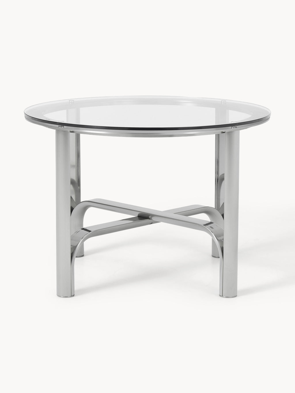 Neil Round Dining Table with Glass Top, in various sizes