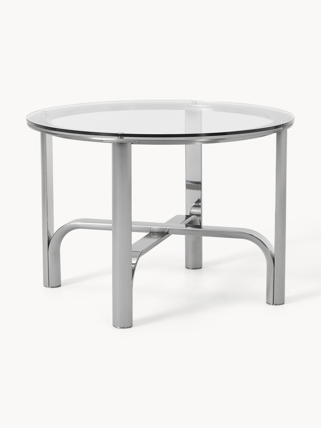 Gallery image 1 - Round Dining Table Neil with Glass Top, in various sizes