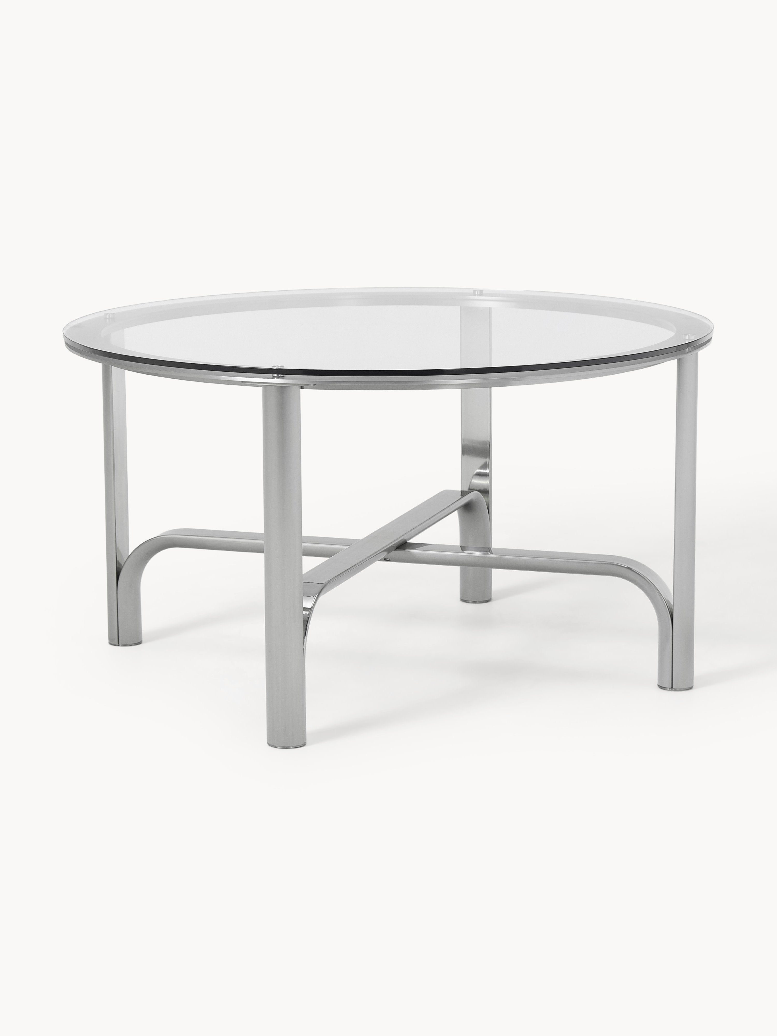 Neil Round Dining Table with Glass Top, in various sizes