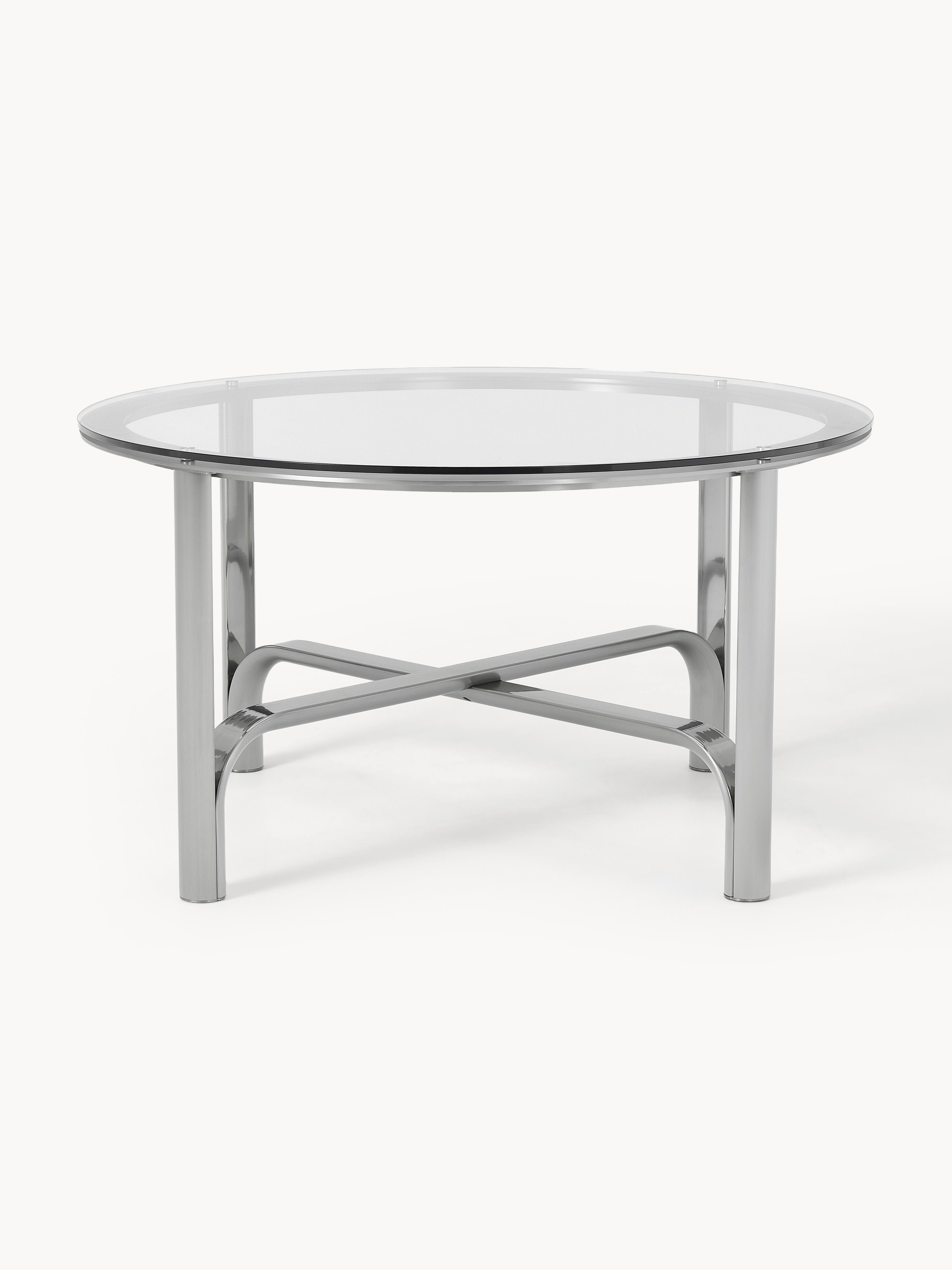 Neil Round Dining Table with Glass Top, in various sizes