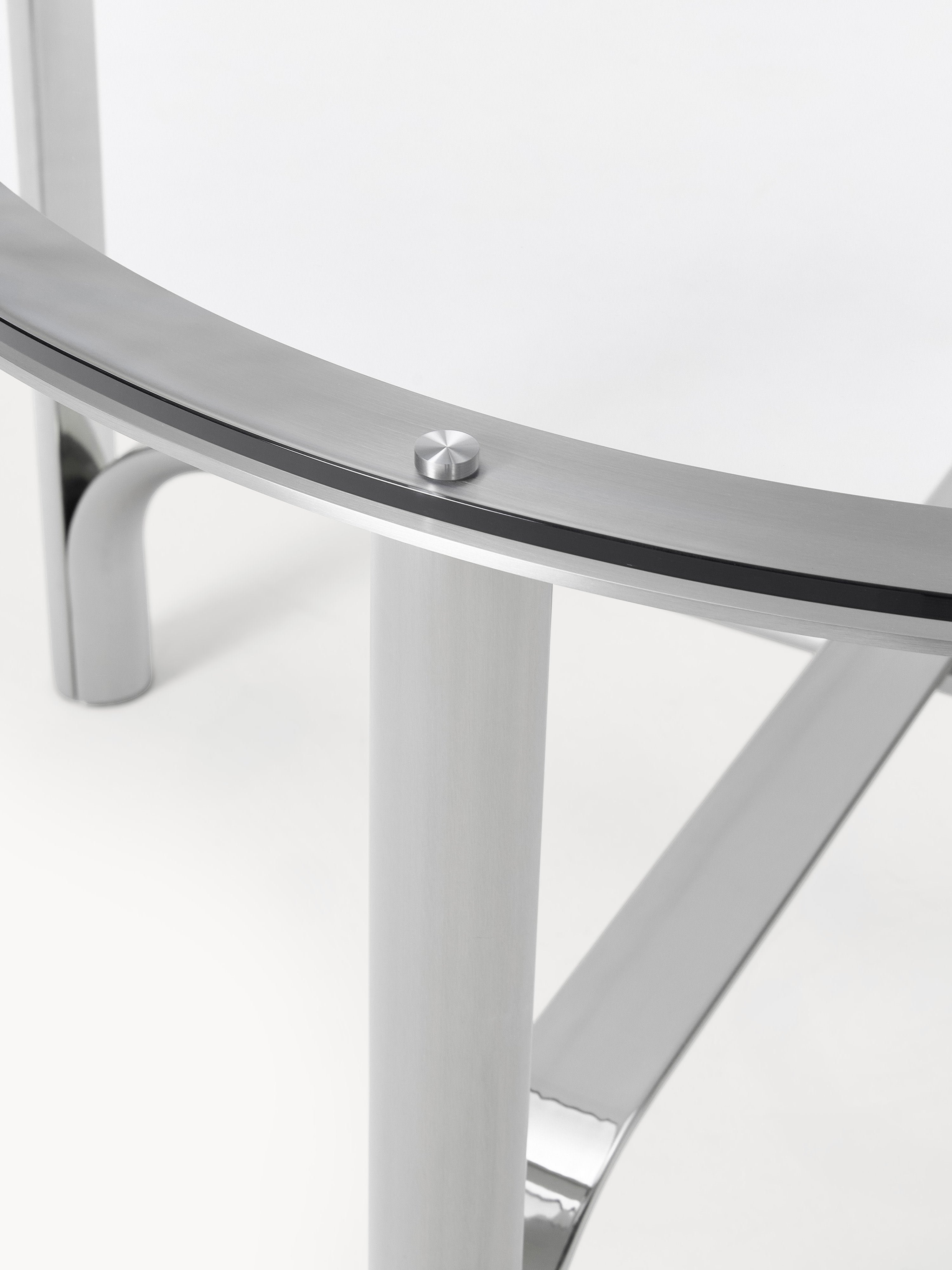 Neil Round Dining Table with Glass Top, in various sizes