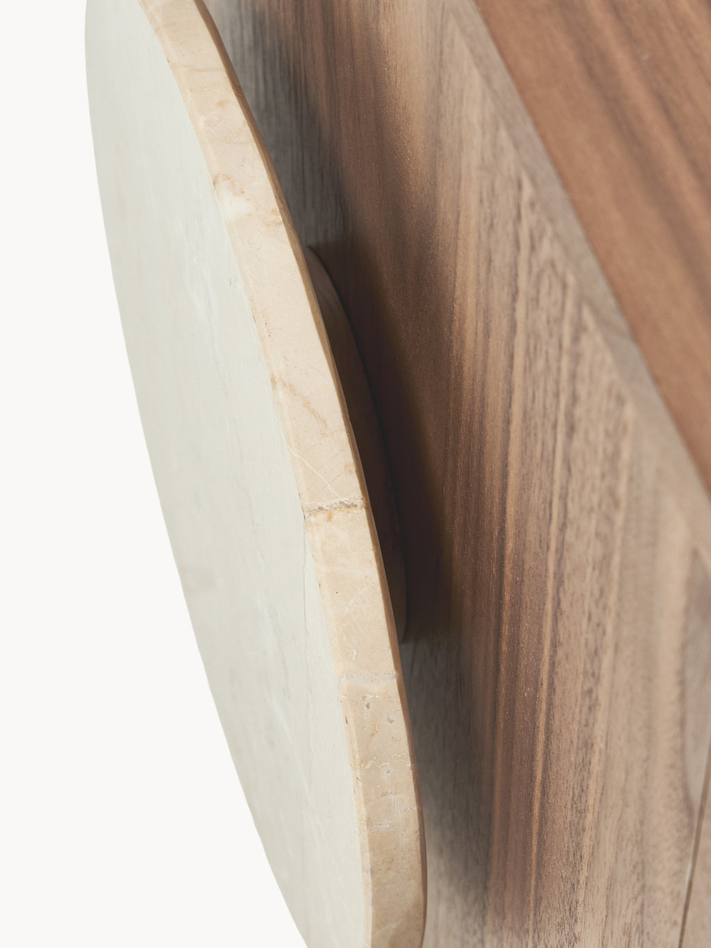 Holden Bedside Table with Travertine Handle