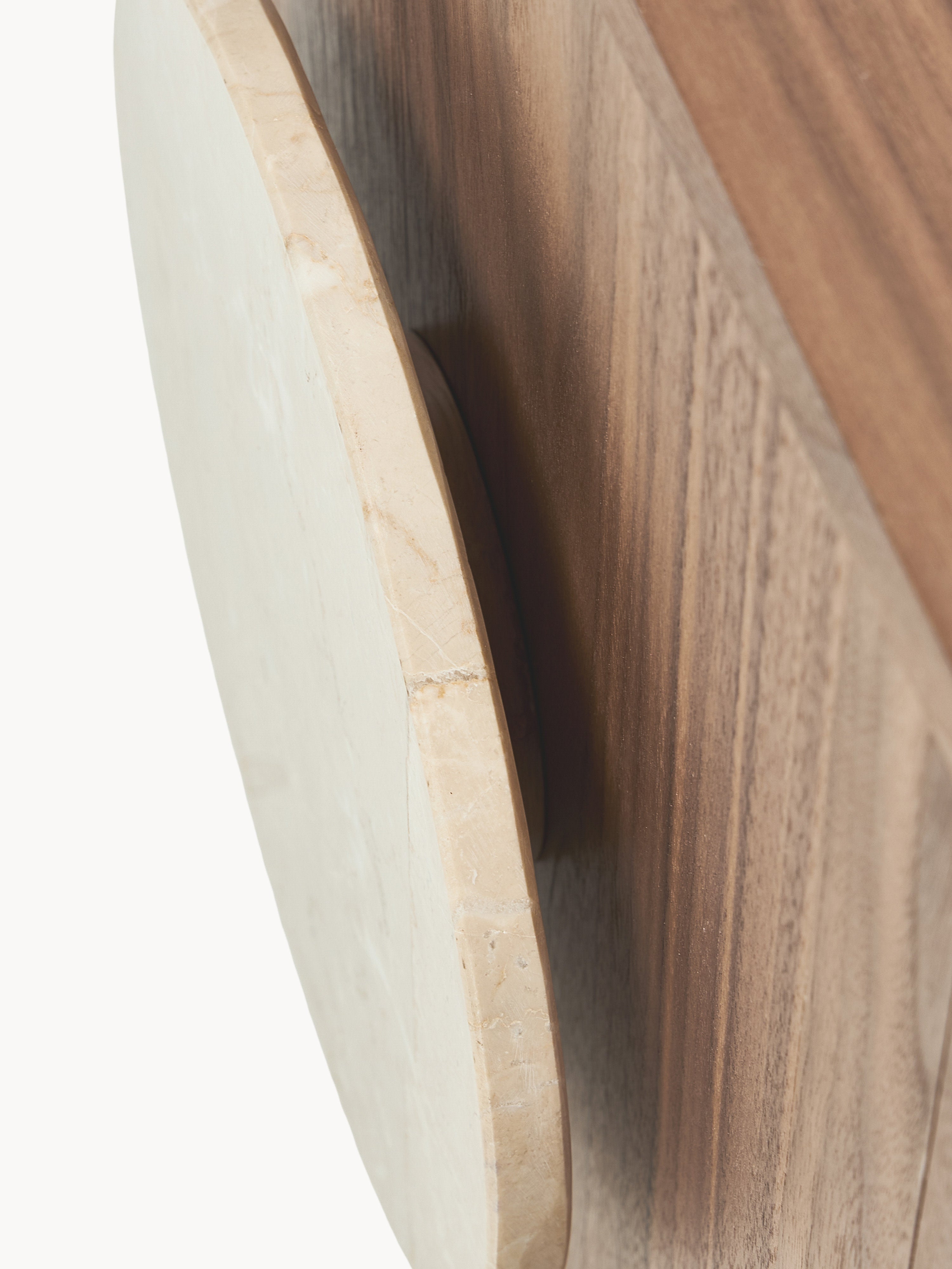 Holden Bedside Table with Travertine Handle