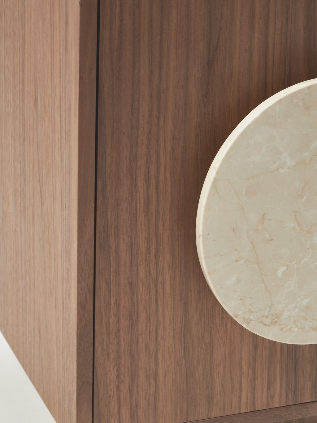 Holden Bedside Table with Travertine Handle