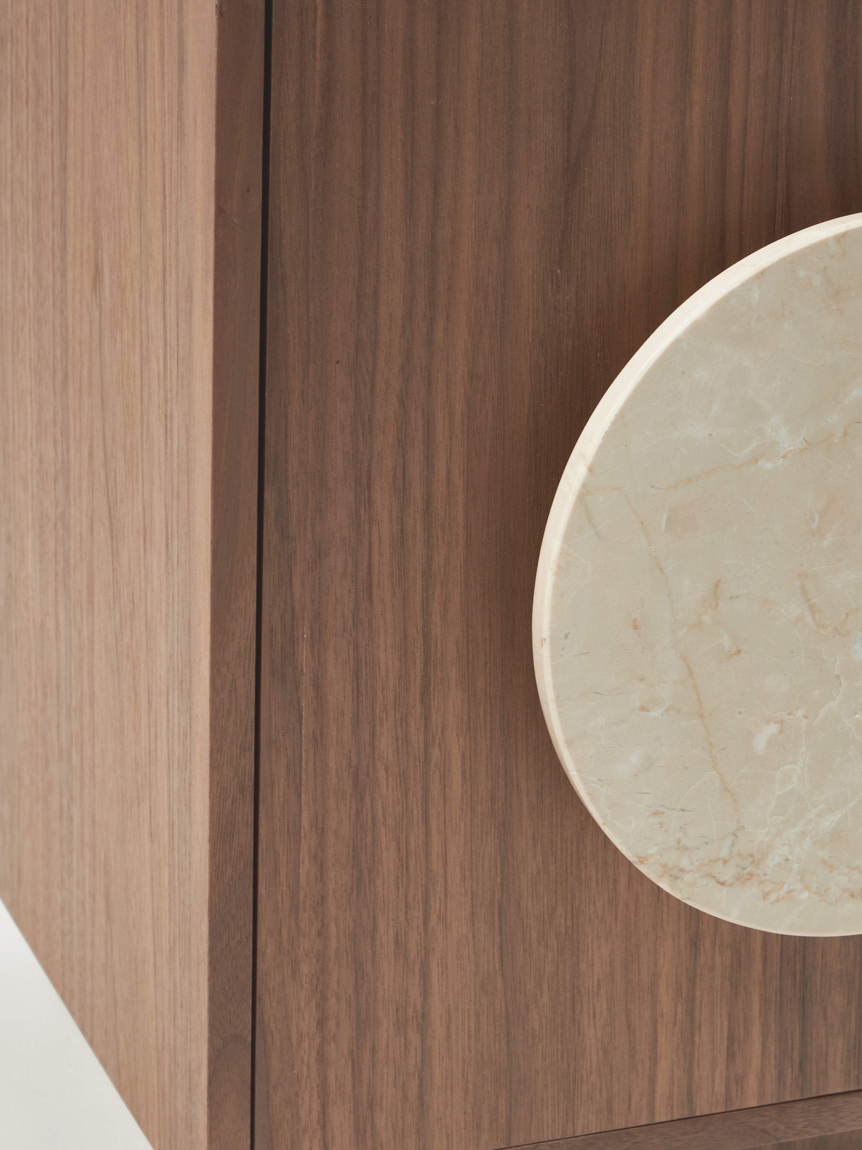 Holden Bedside Table with Travertine Handle