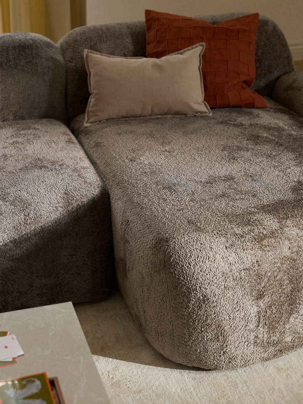 Wolke Modular Teddy Bouclé Corner Sofa (4-seater)
