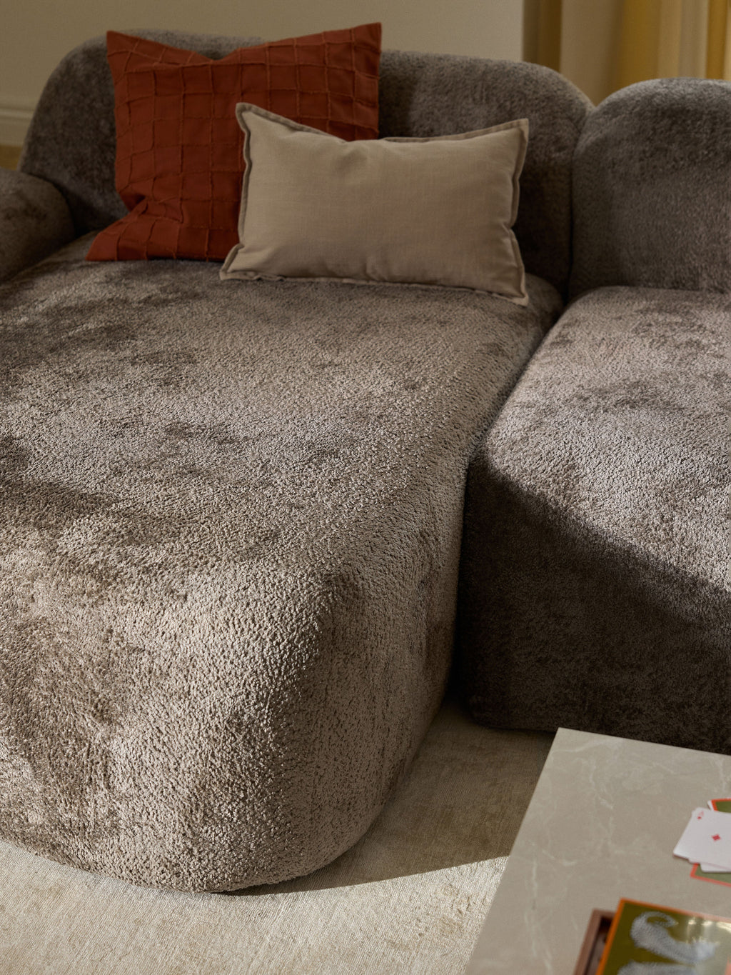 Wolke Modular Teddy Bouclé Corner Sofa (4-seater)
