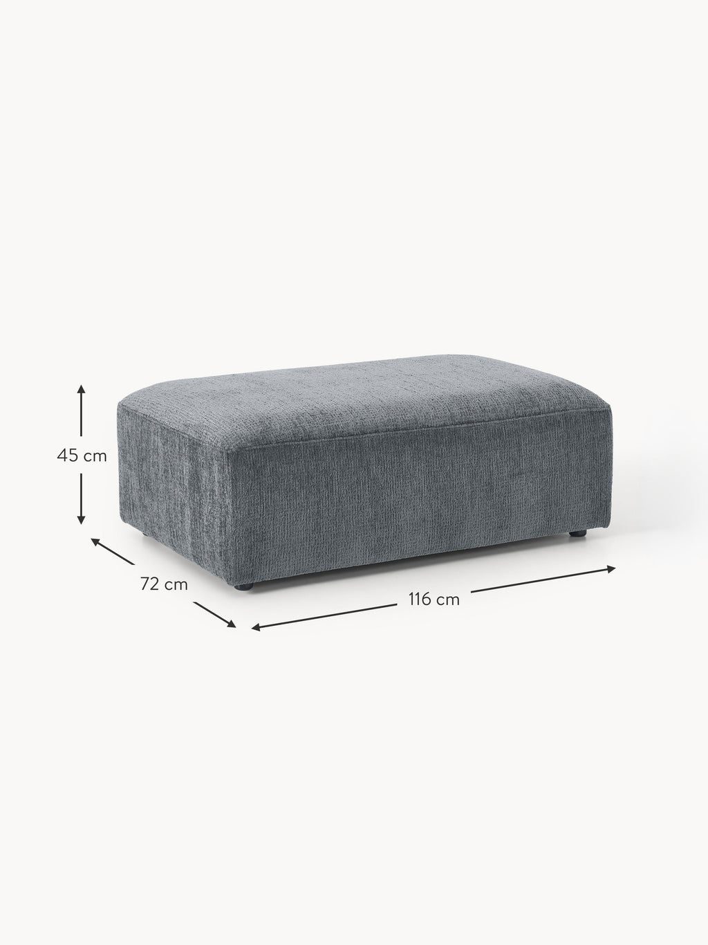 Melva XL Ottoman, W 116 x D 72 cm