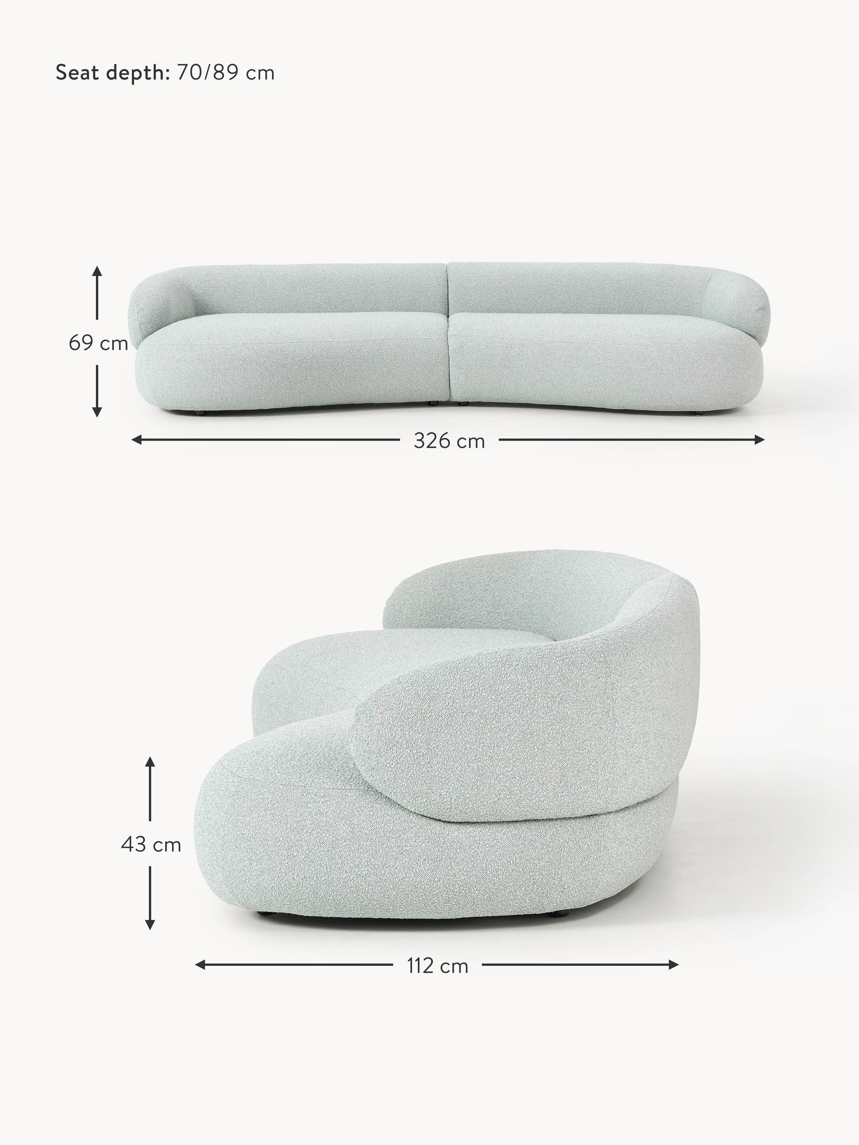 Alba Bouclé Sofa (4-seater)