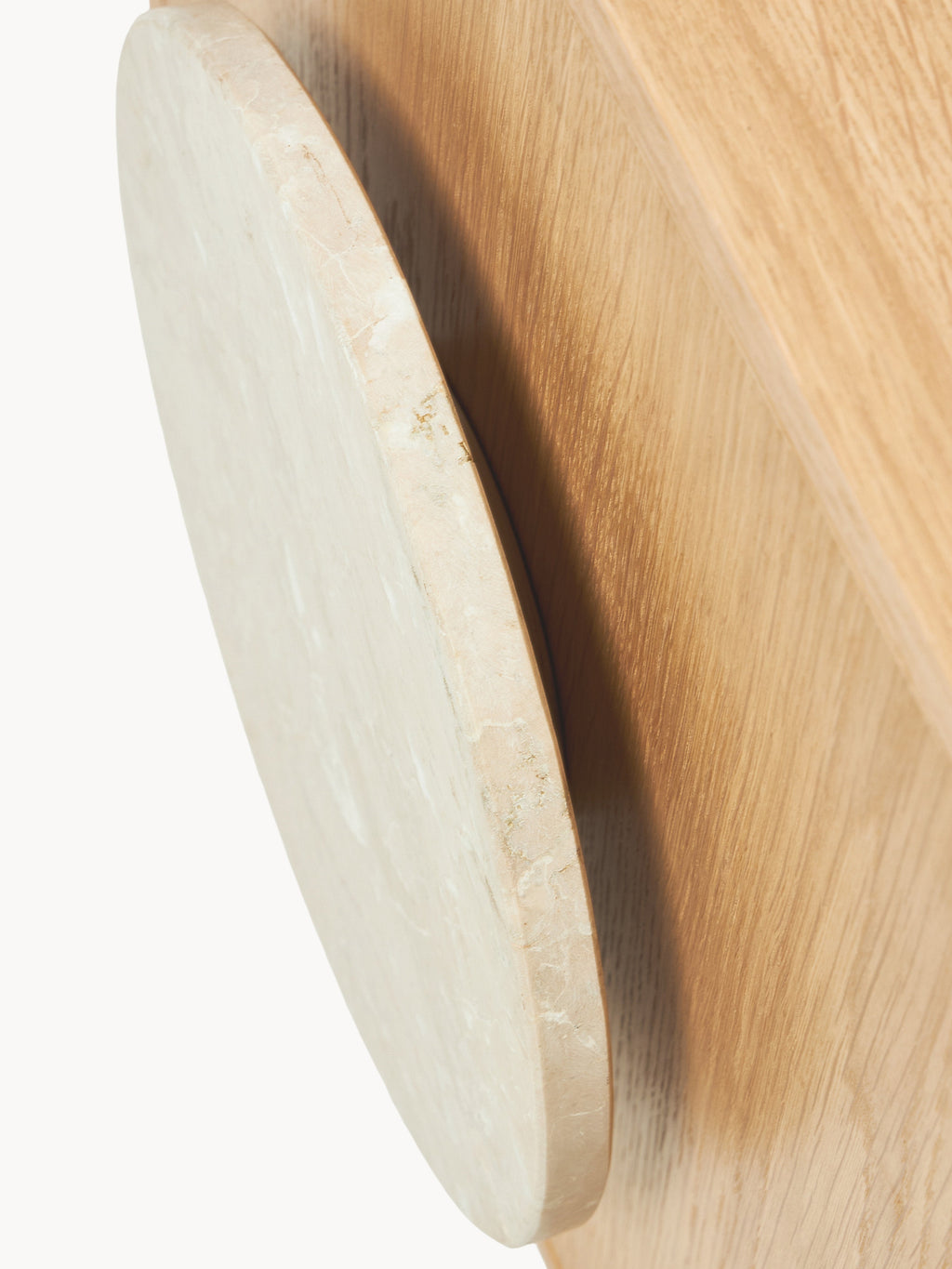 Holden Bedside Table with Travertine Handle