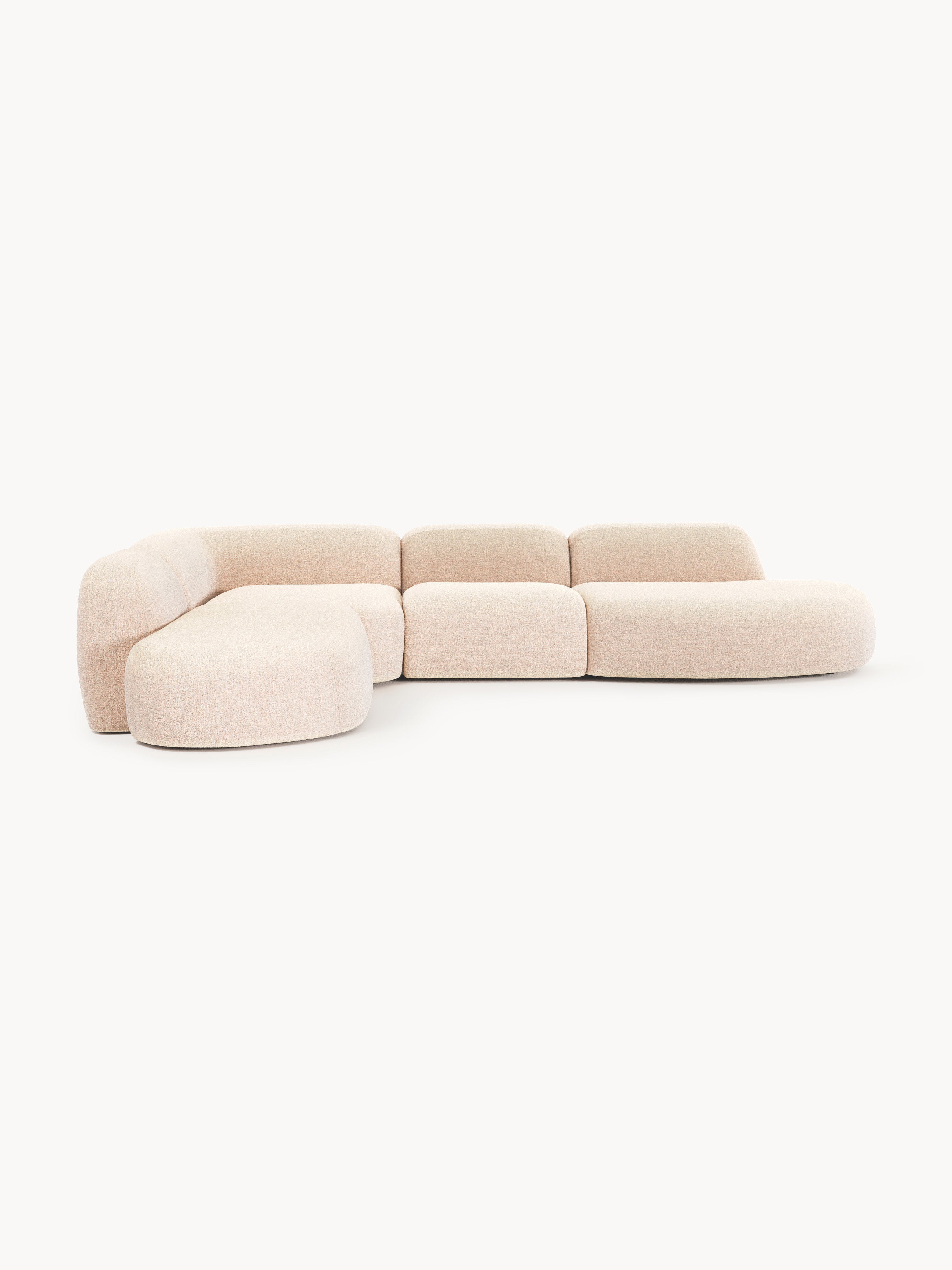 Gallery image 1 - XL Modular Bouclé Corner Sofa Wolke with Chaise Ends