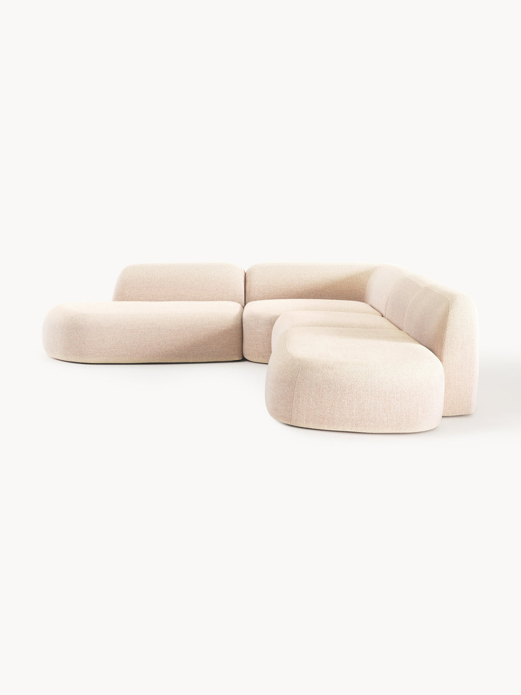 Wolke XL Modular Bouclé Corner Sofa with Chaise Ends