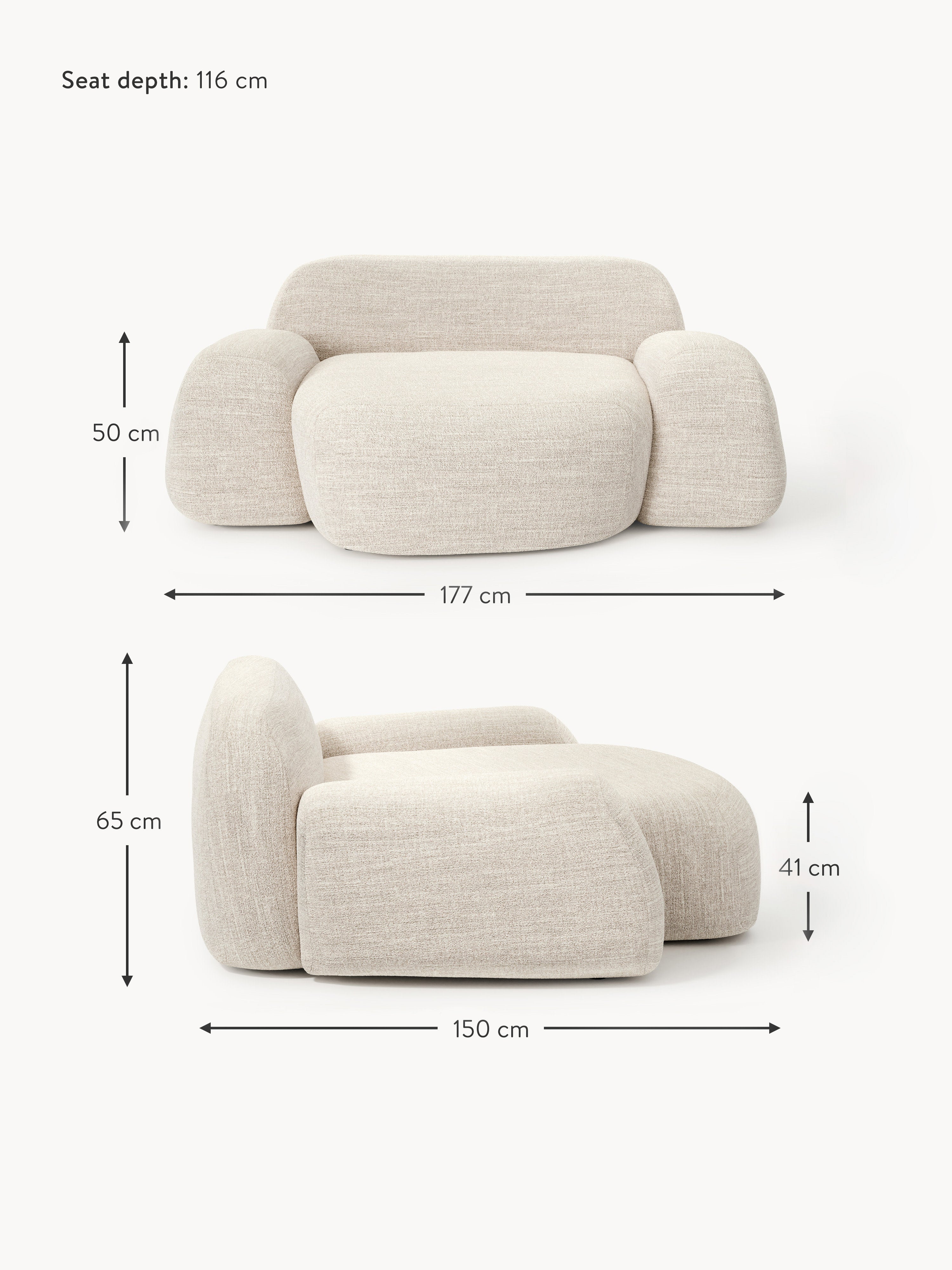 Wolke XL Bouclé Lounge Chair