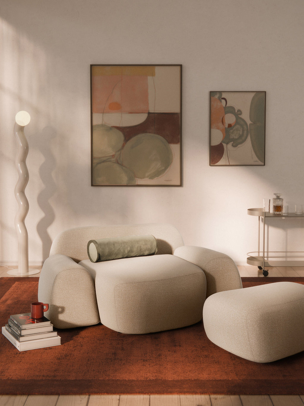 Wolke XL Bouclé Lounge Chair