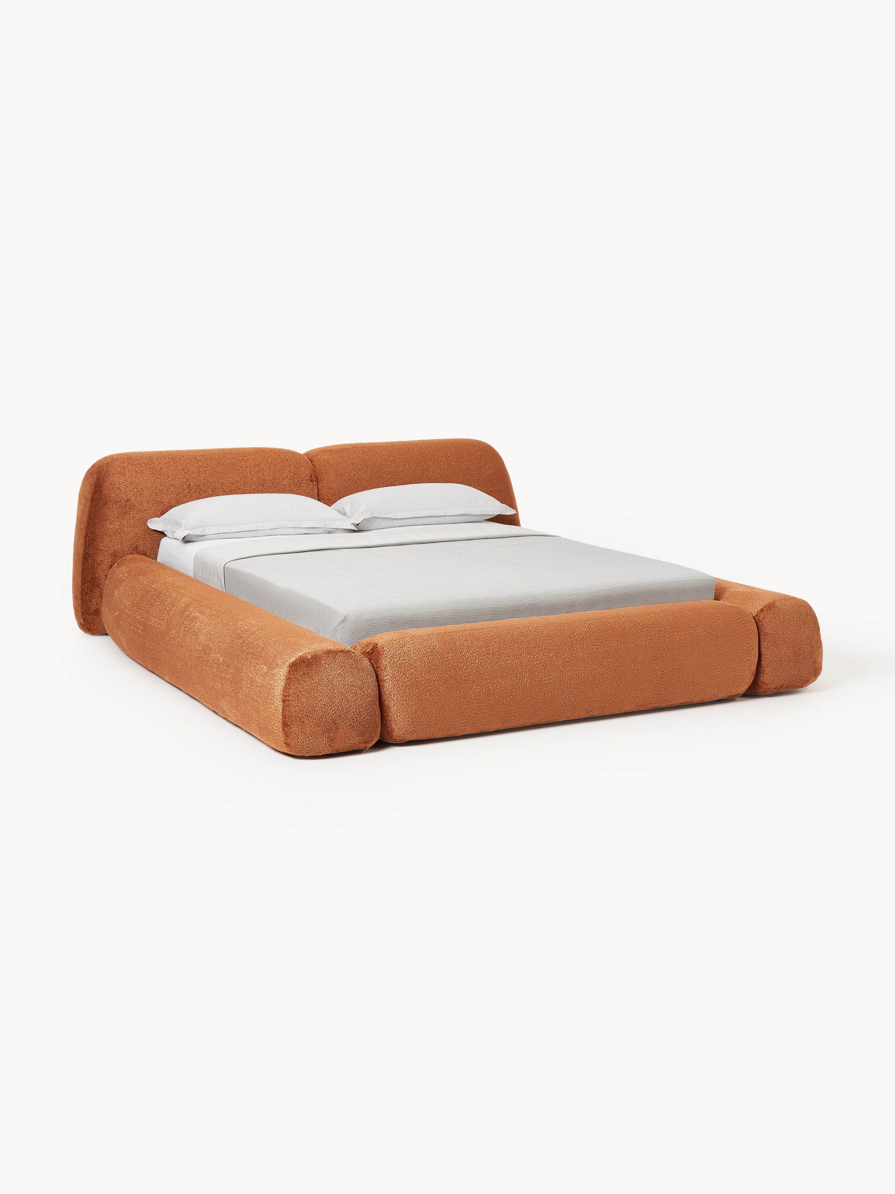 Gallery image 1 - Upholstered Teddy Bouclé Bed Wolke