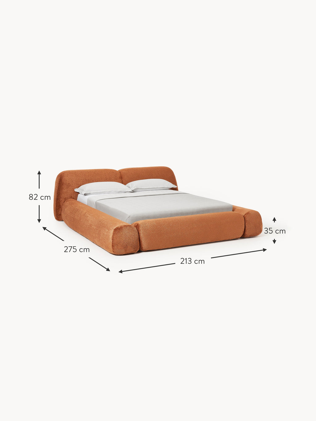 Wolke Upholstered Teddy Bouclé Bed