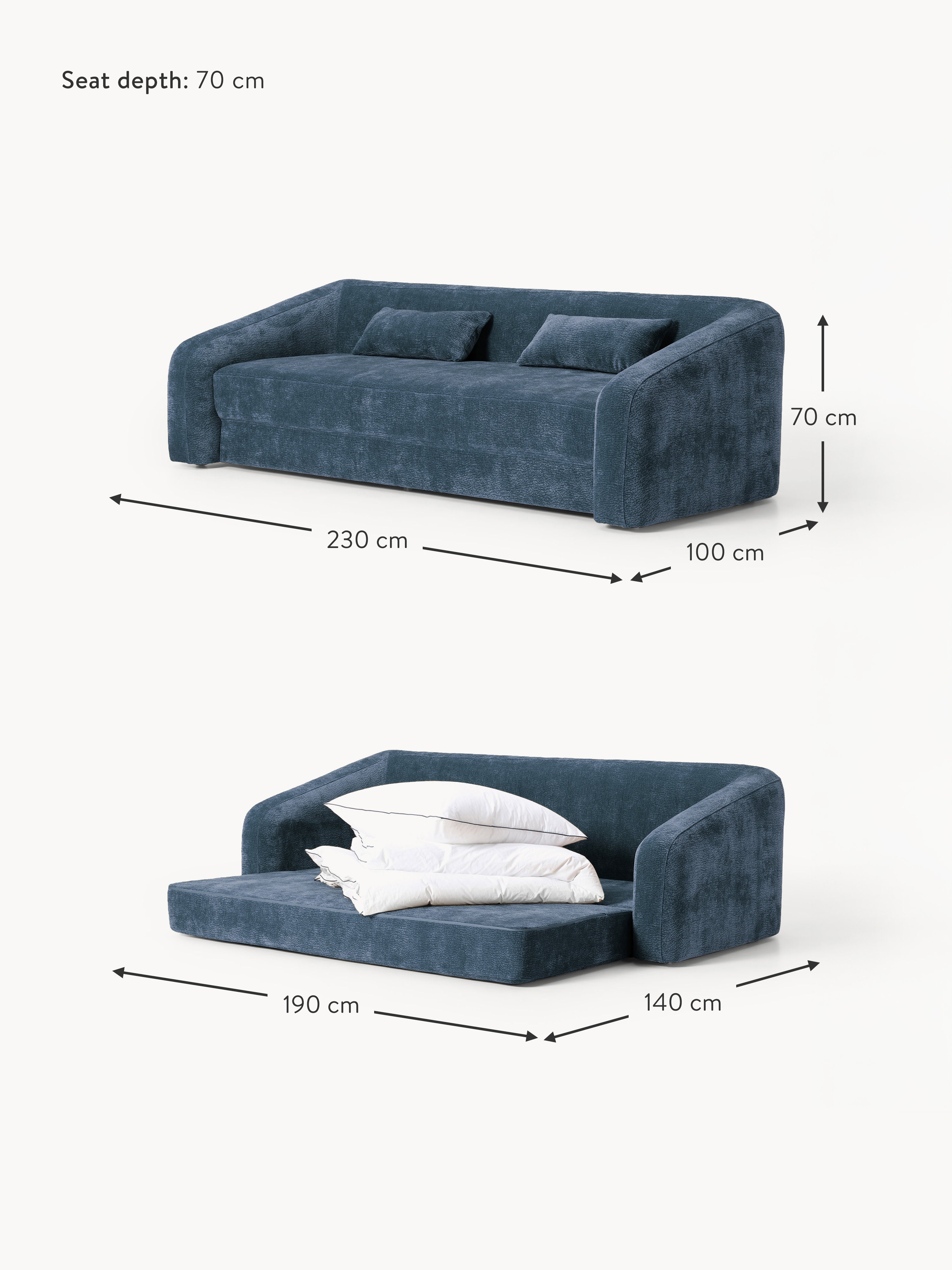 Eliot Sofa Bed (3-seater)