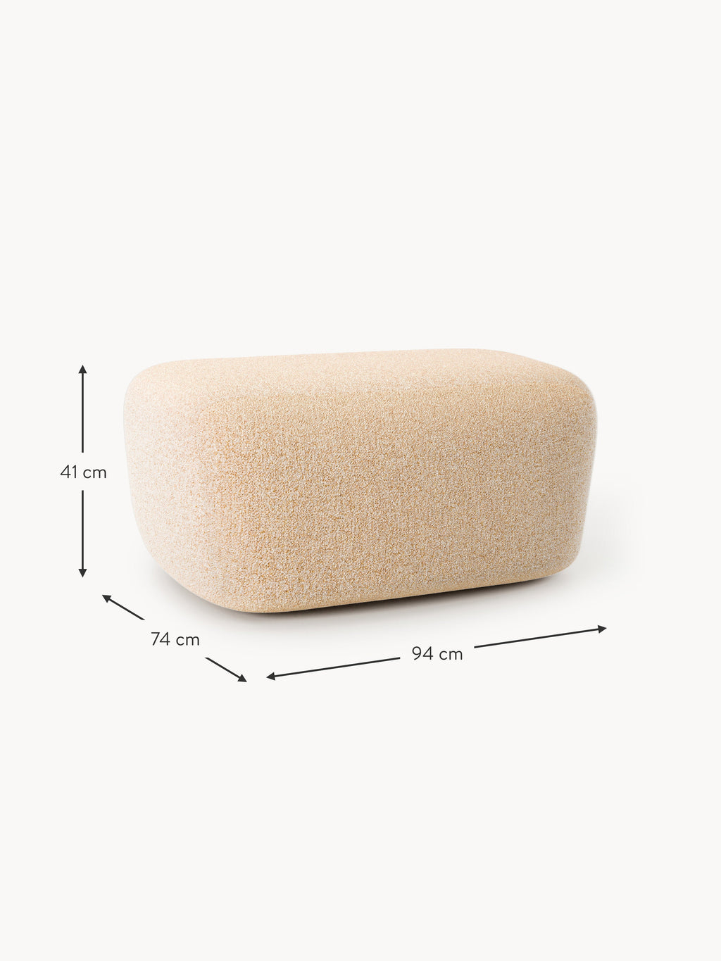 Wolke Large Bouclé Ottoman