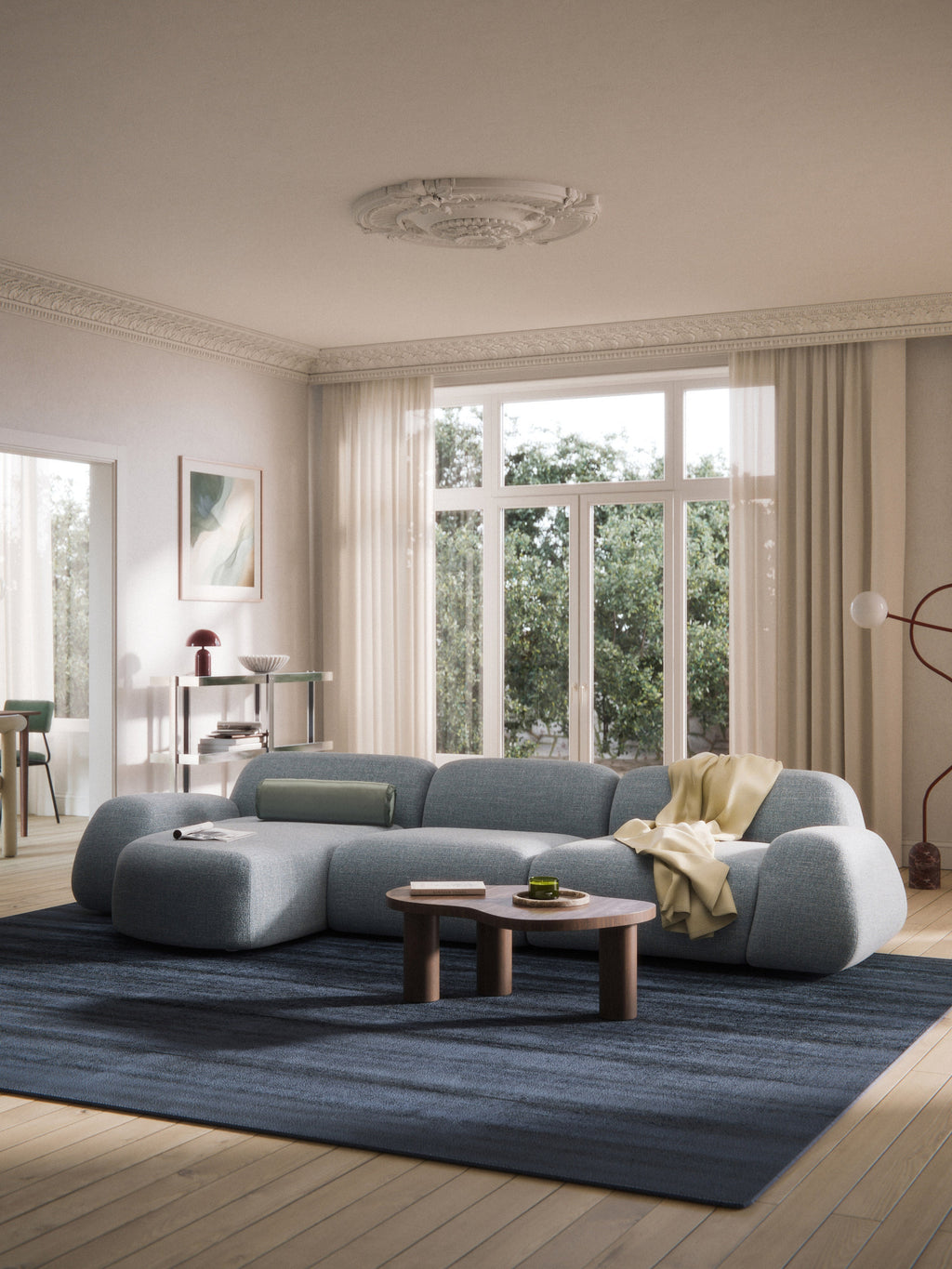 Wolke Modular Bouclé Corner Sofa (4-seater)