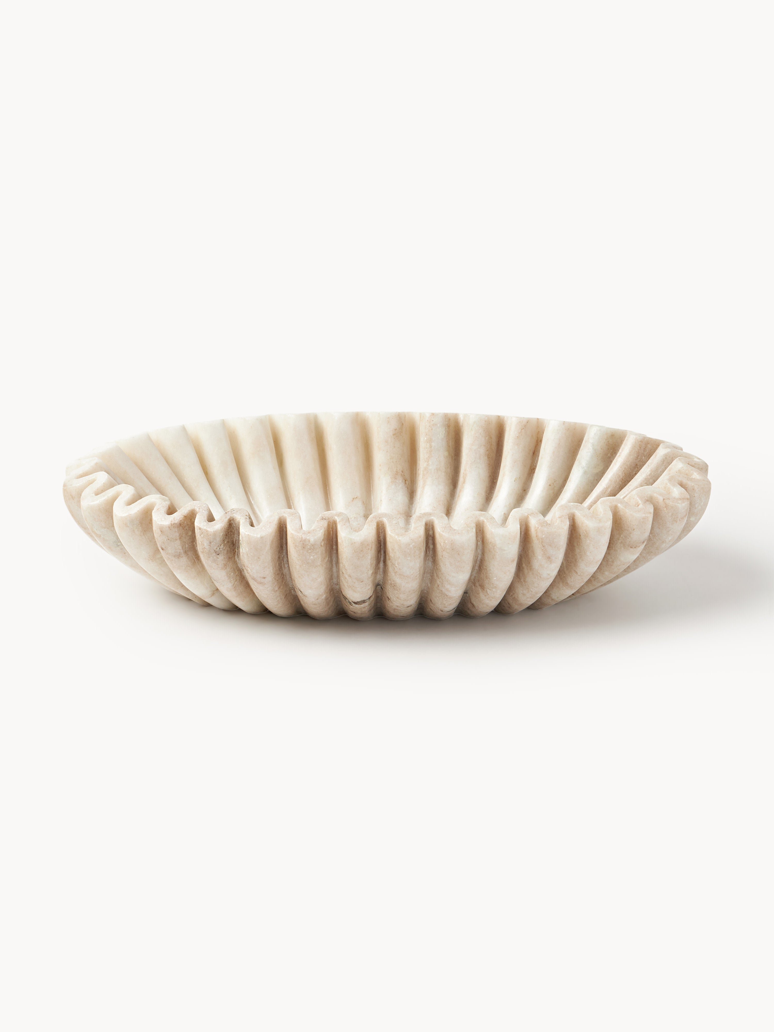 Gallery image 1 - Handmade Oval Decorative Marble Bowl Santorini