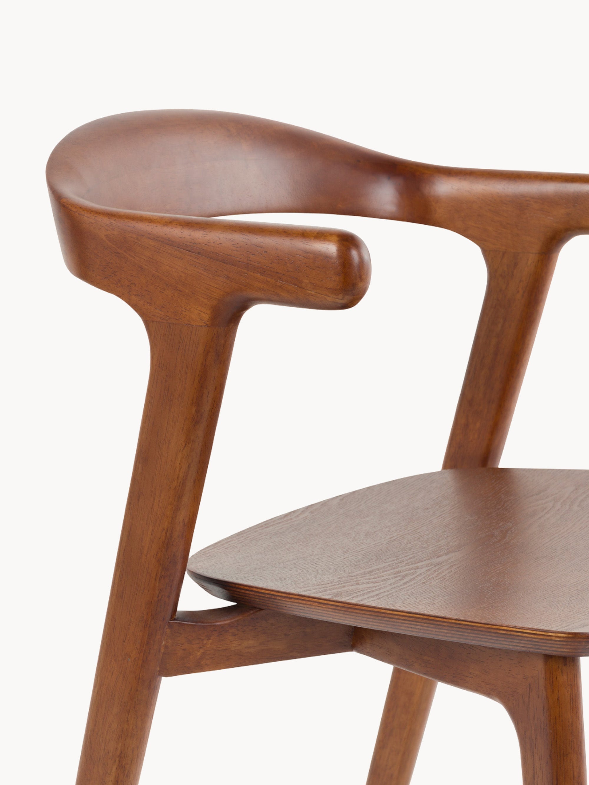 Northwood Wooden Dining Chairs with Armrests, Set of 2