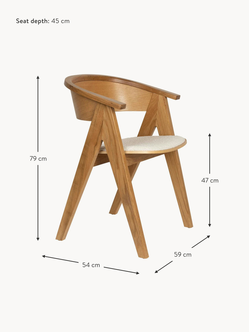 NDSM Upholstered Dining Chair with Armrests