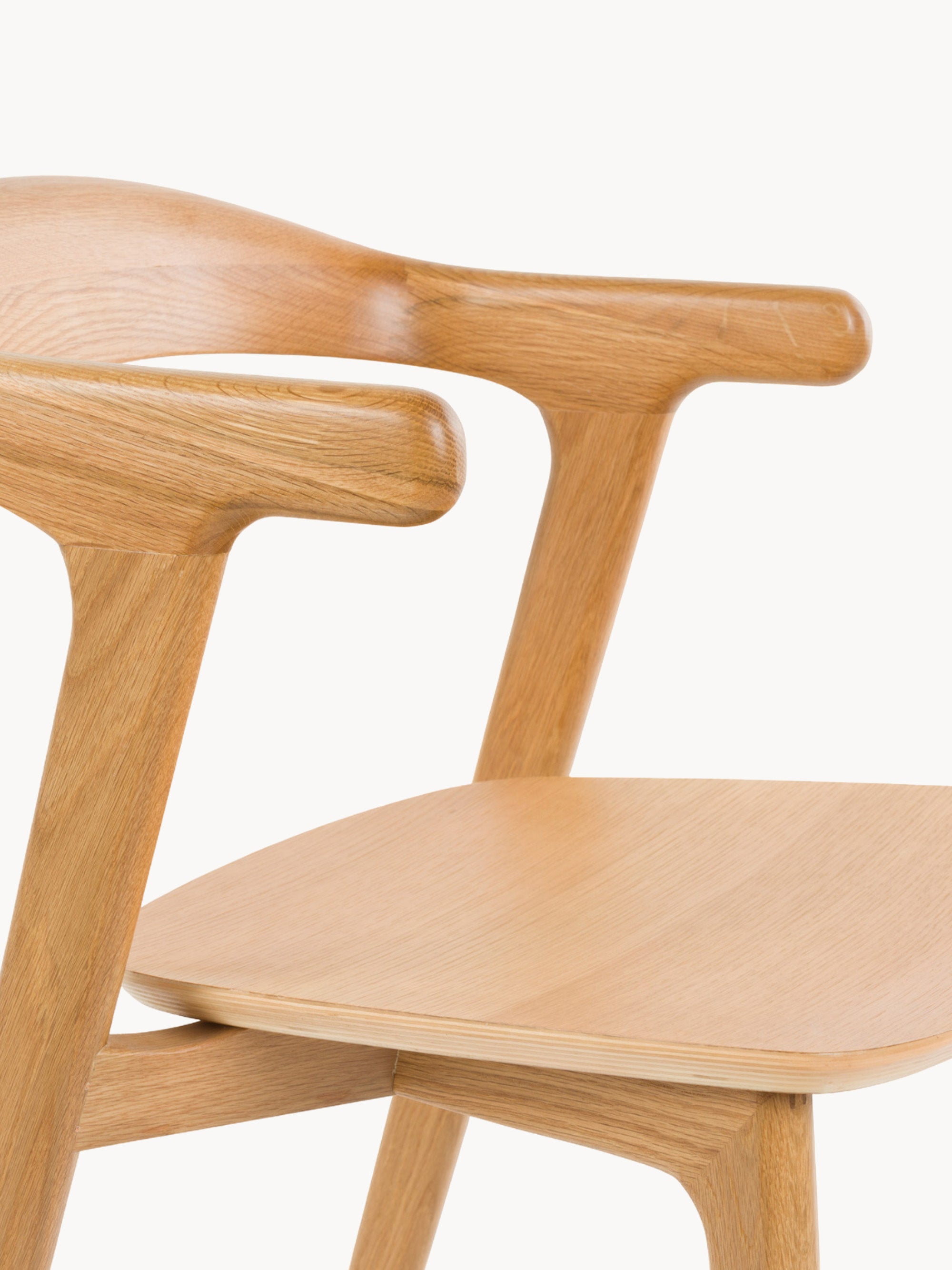 Northwood Wooden Dining Chairs with Armrests, Set of 2