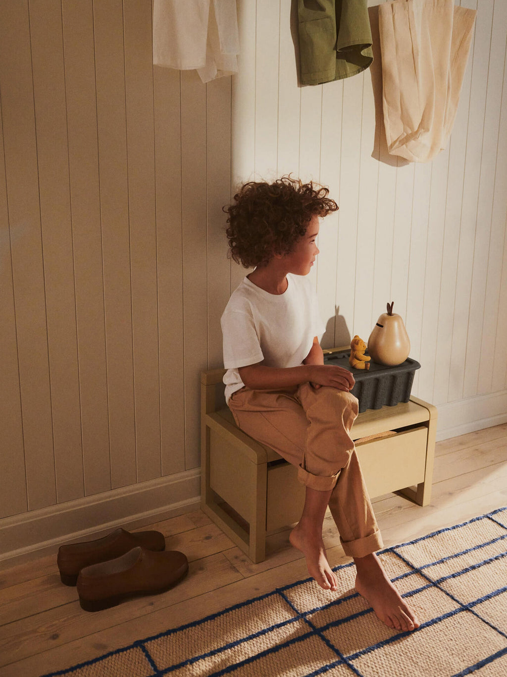 Architect Kids Wooden Bench Little with Storage