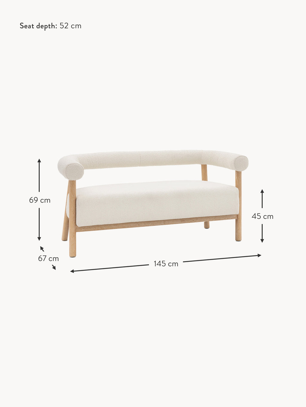 Acera Bouclé Sofa (2-seater)